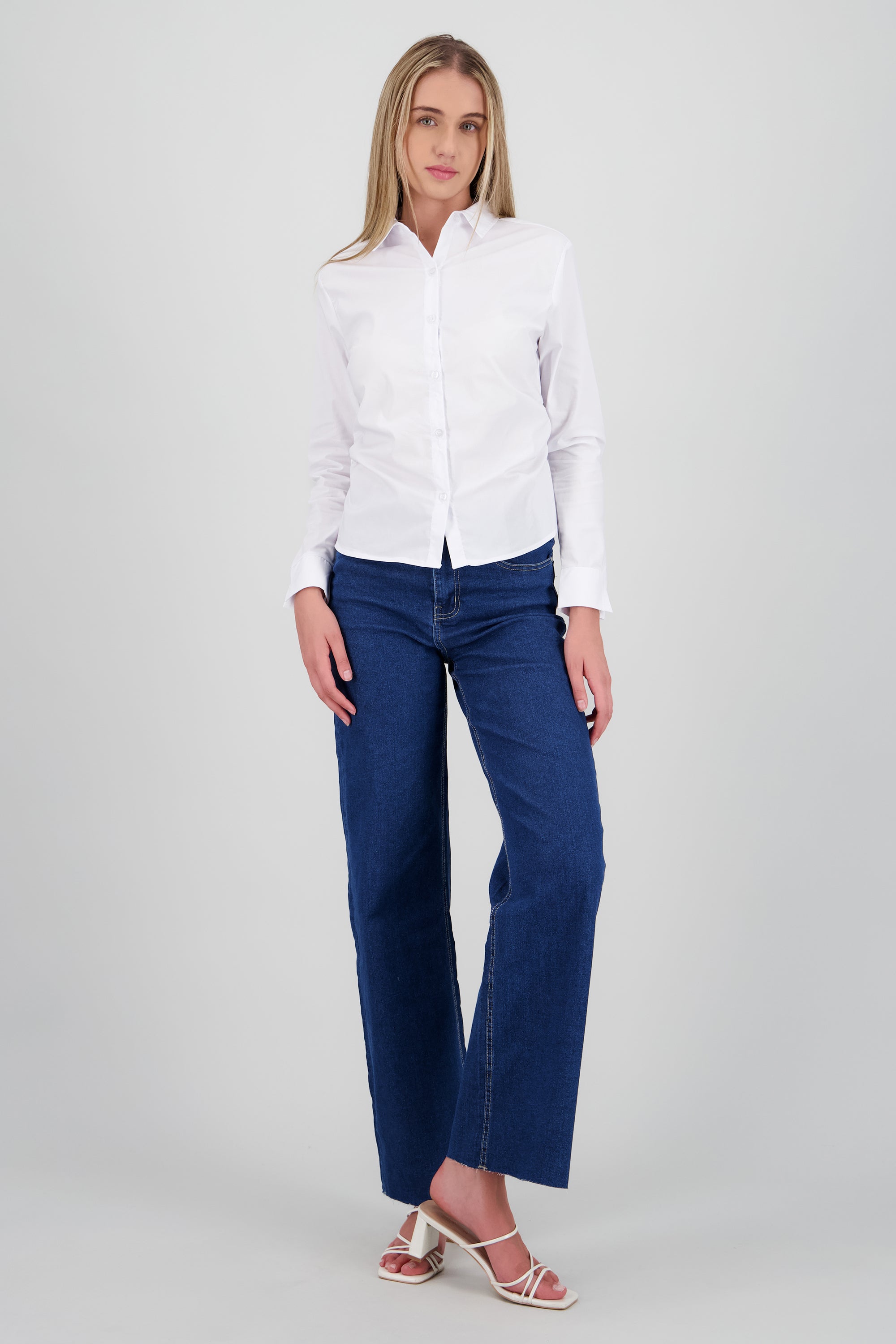 Jeans wide leg confort DARK WASH