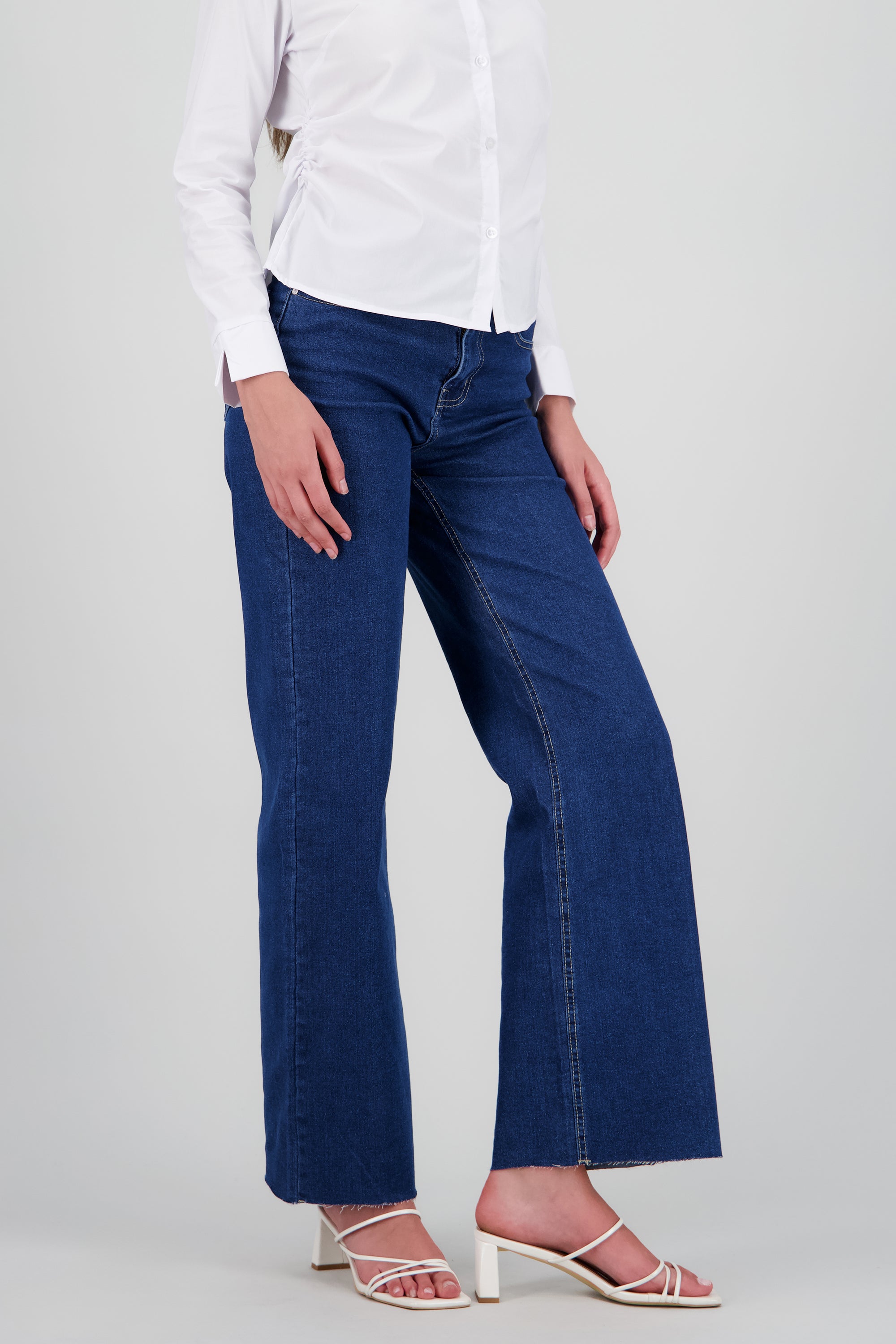 Jeans wide leg confort DARK WASH