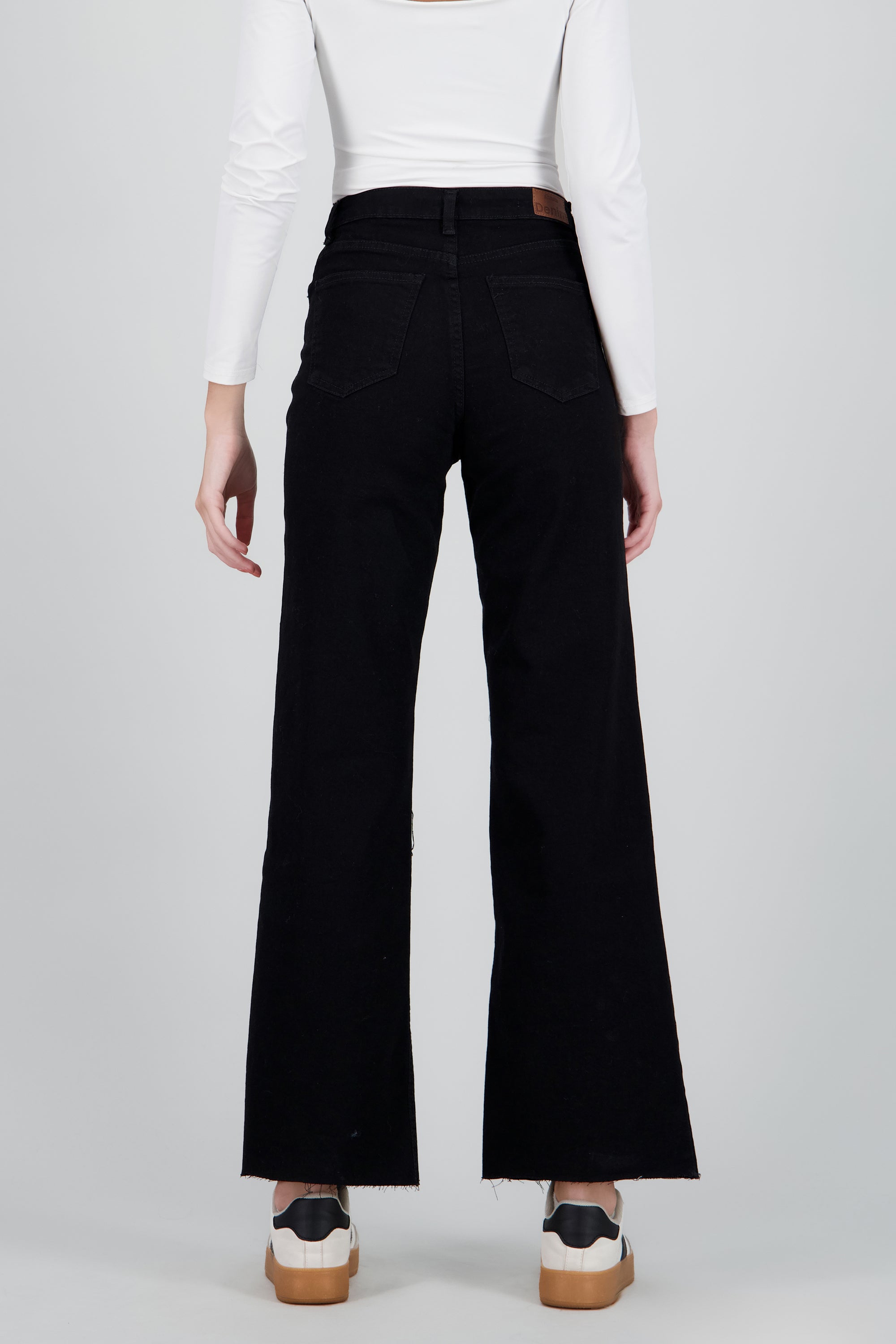 Jeans wide leg confort NEGRO