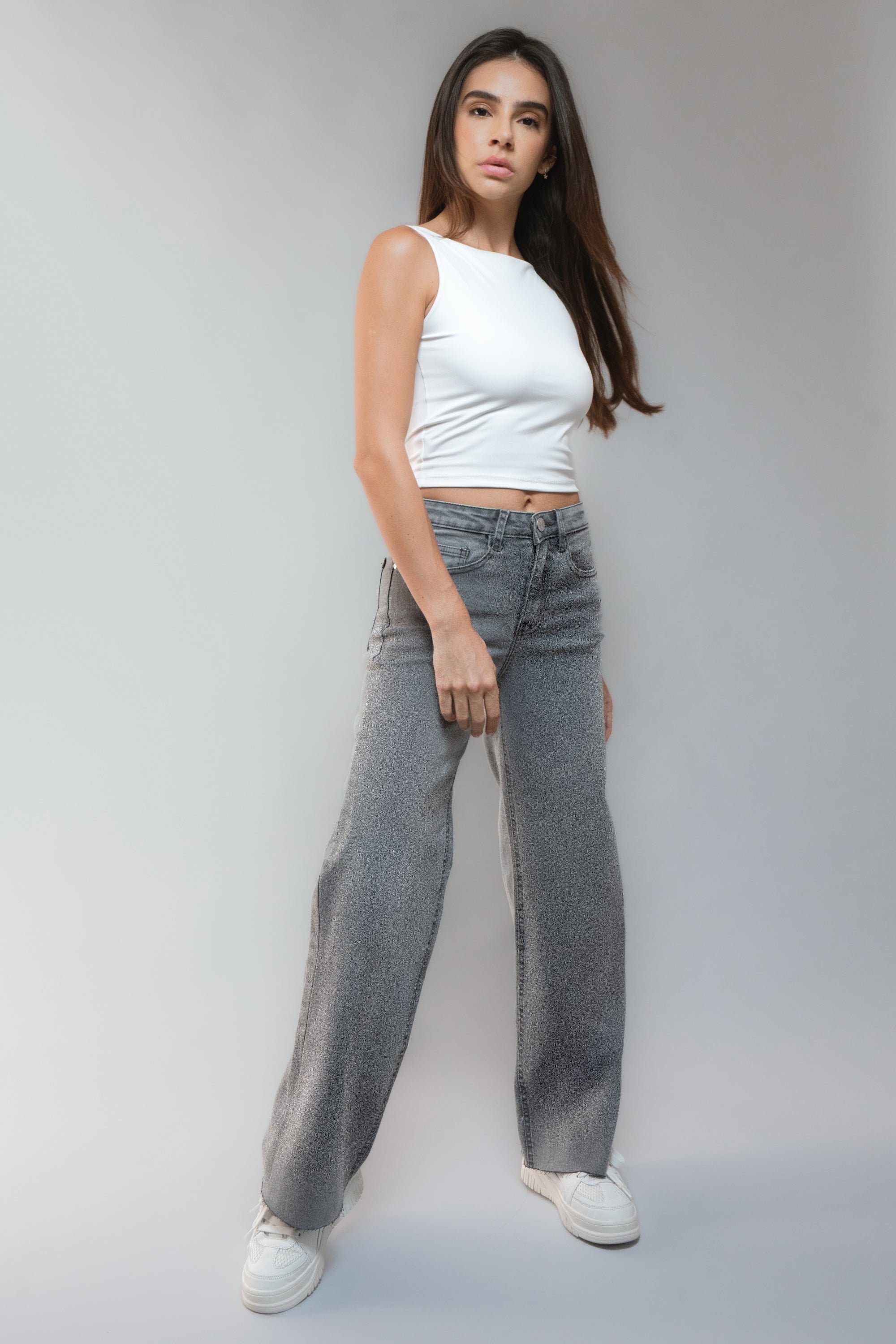 Jeans wide leg confort