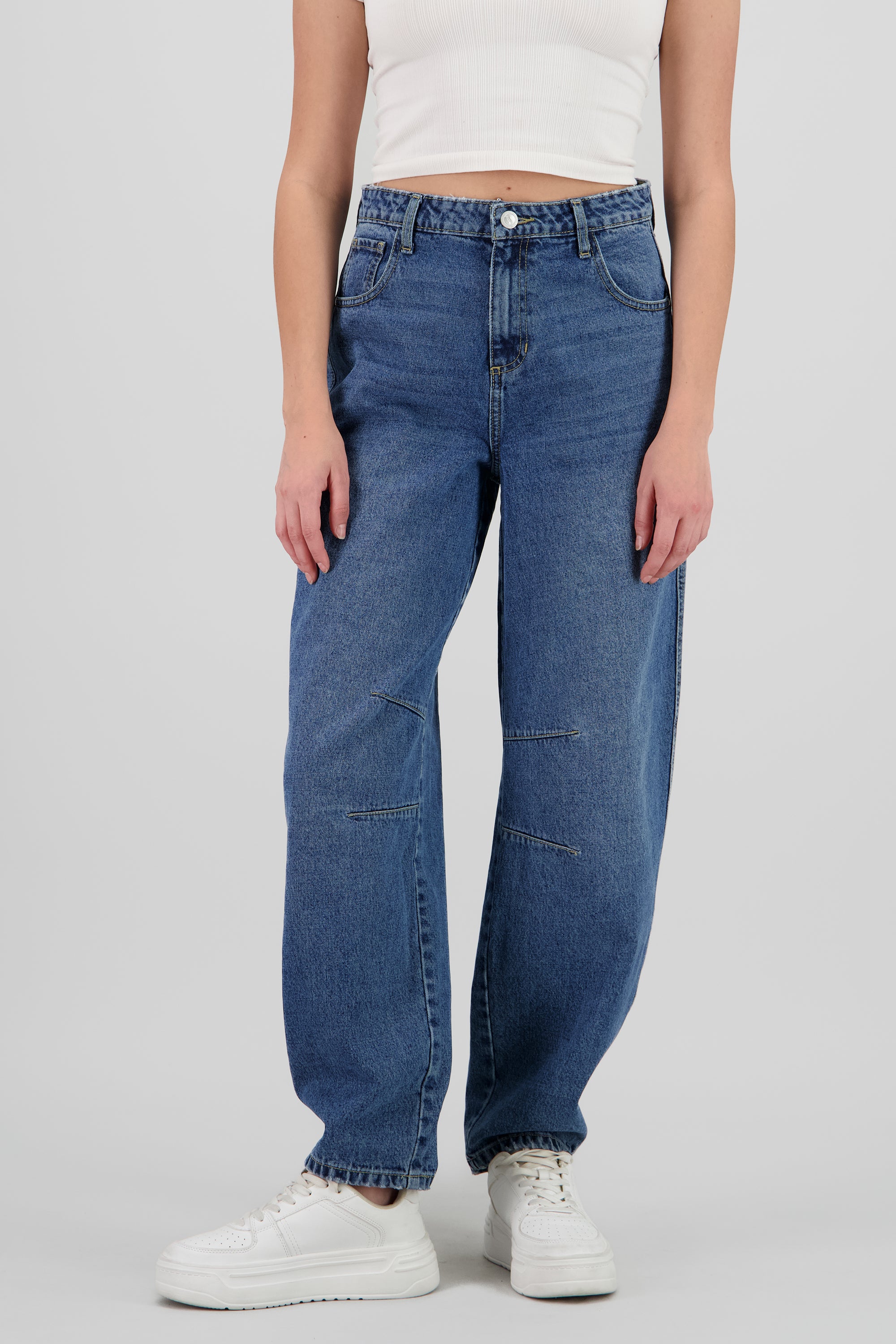 Jeans barrel doble pinza STONE