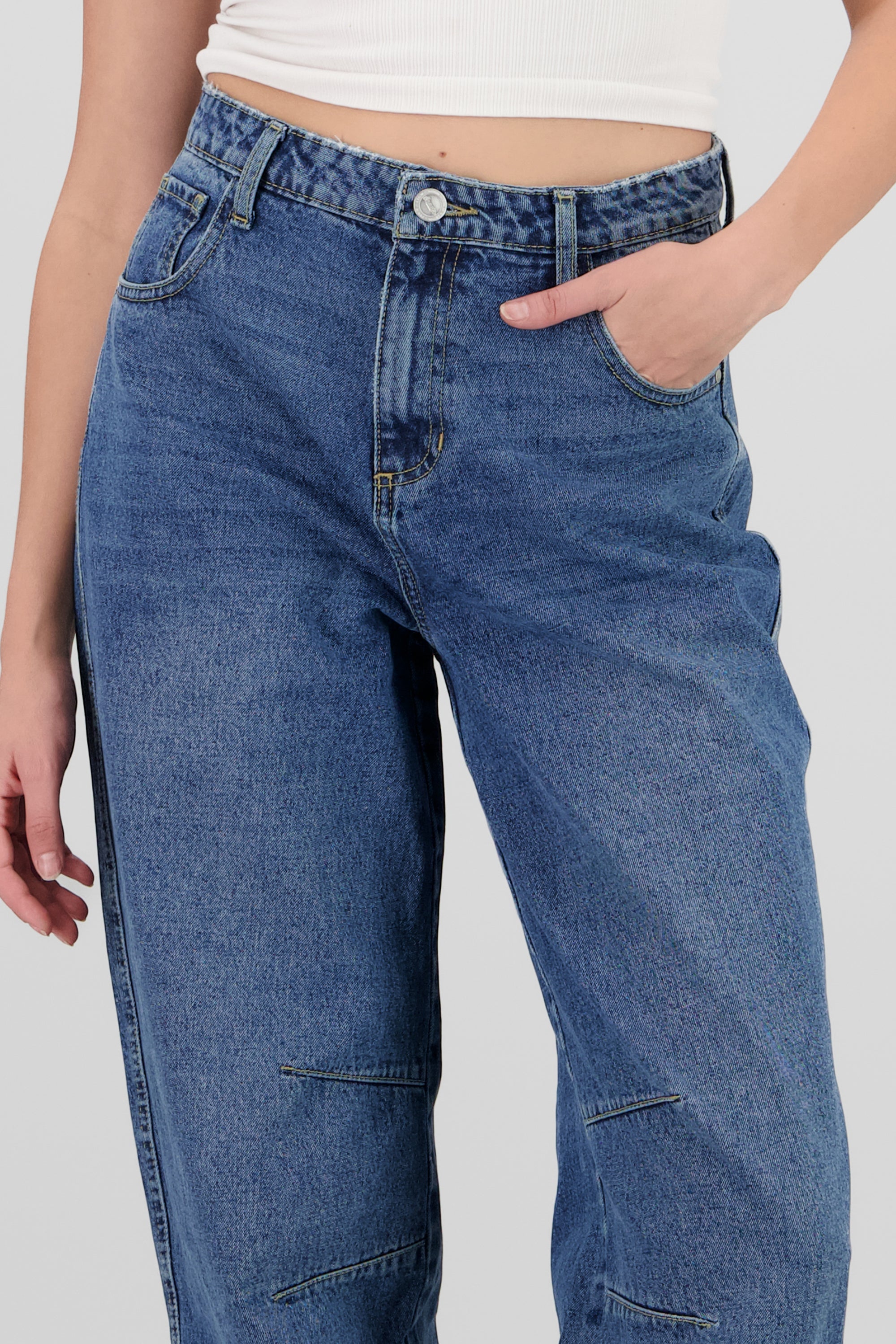 Jeans barrel doble pinza STONE