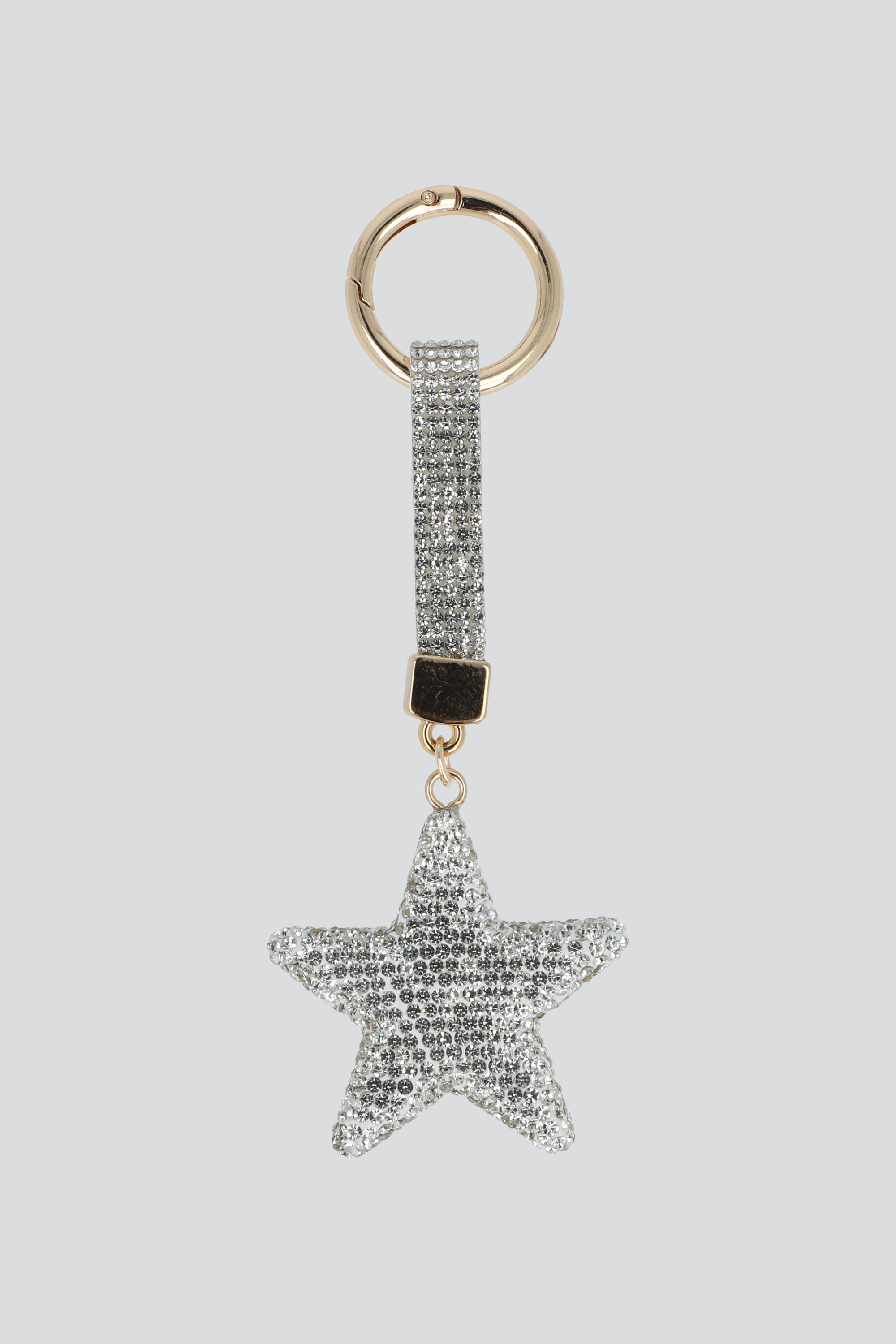 LLAVERO ESTRELLA FULL BRILLOS PLATA