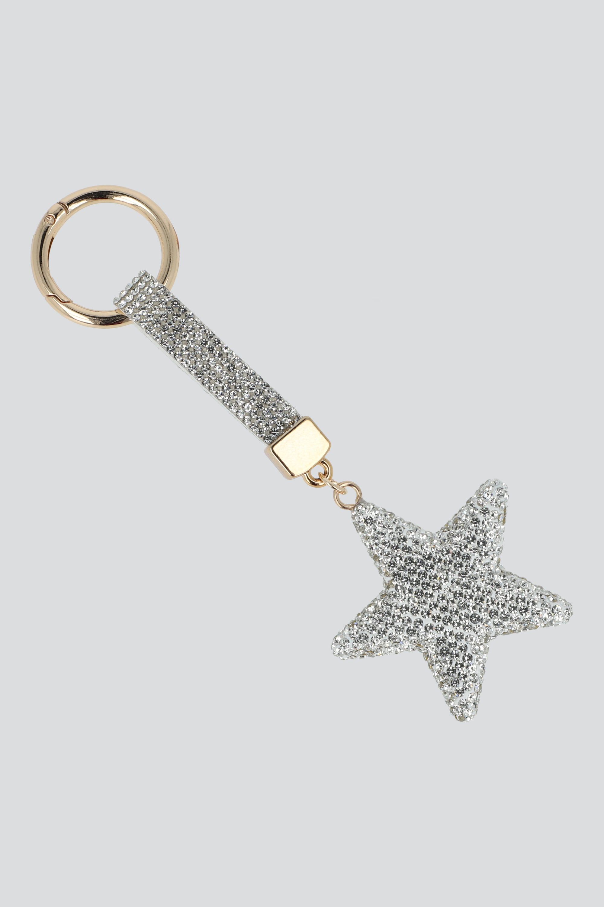 LLAVERO ESTRELLA FULL BRILLOS PLATA