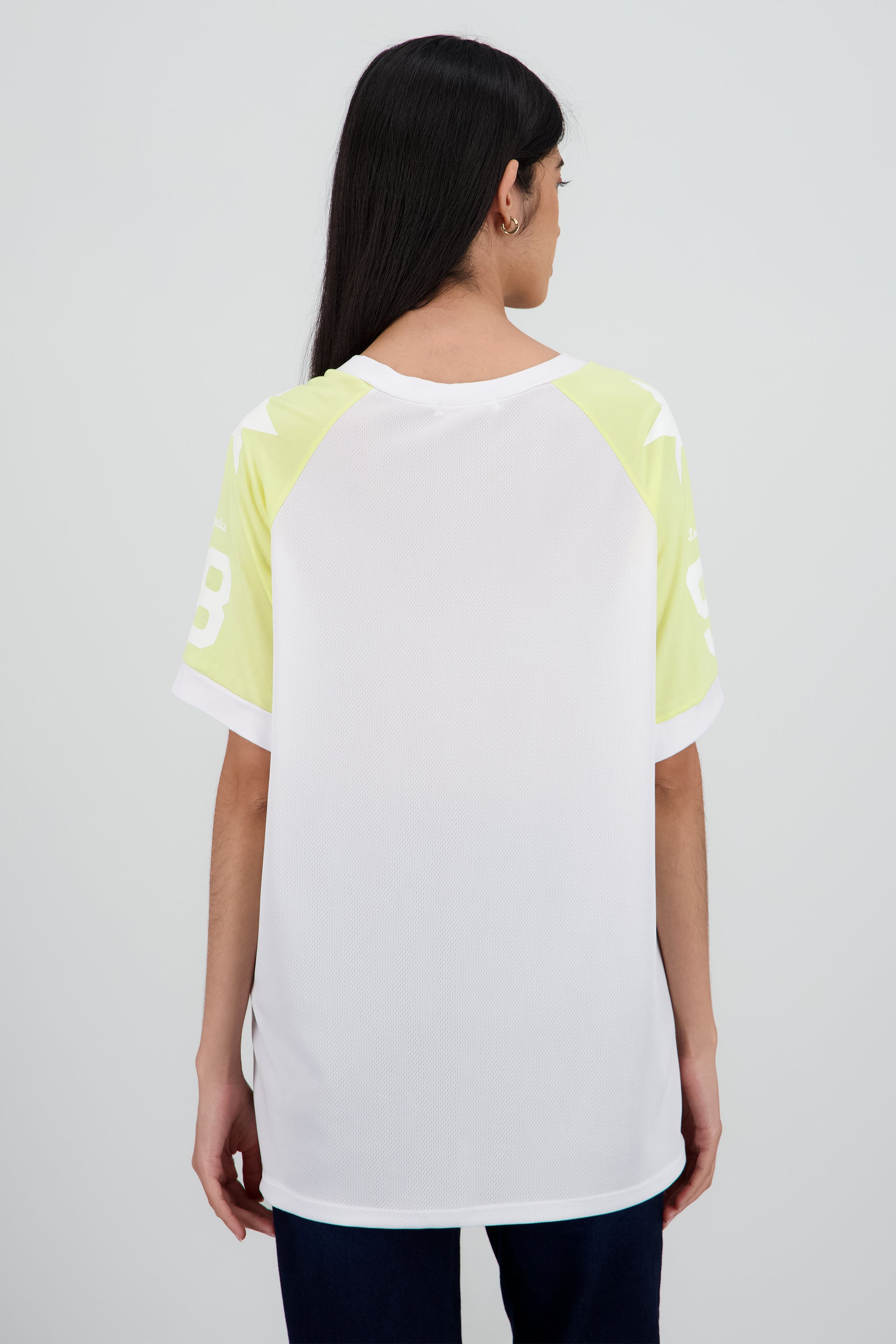 Playera oversized numero contraste AMARILLO COMBO