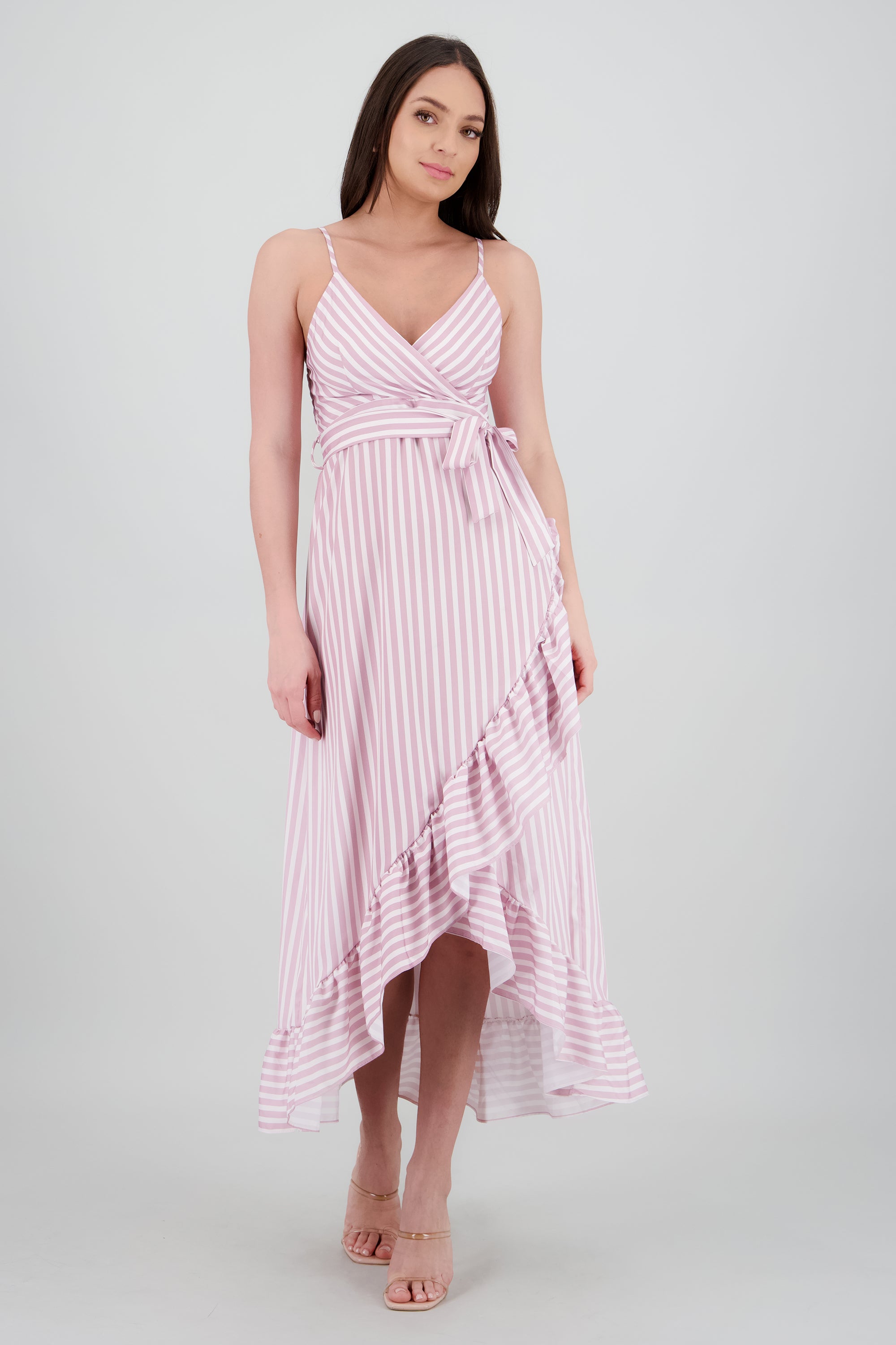 Vestido midi olanes rayas MALVA