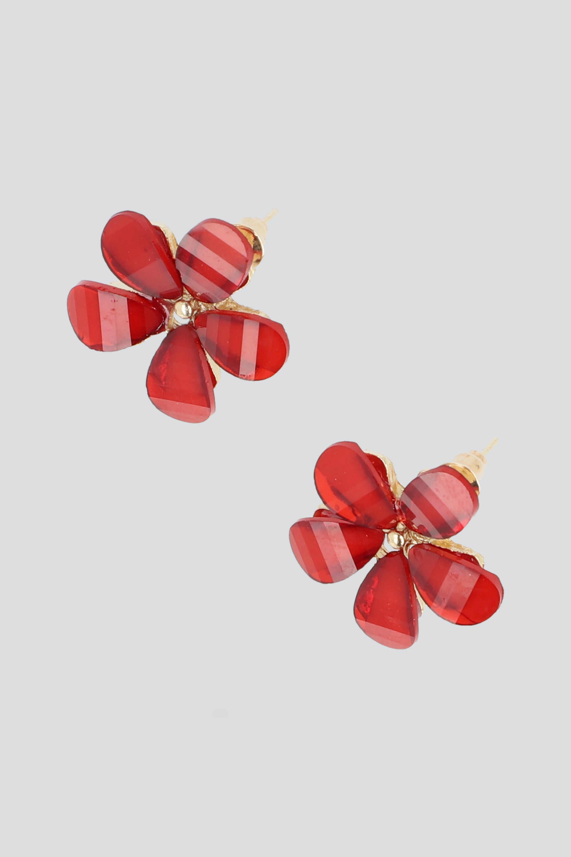 Aretes flor cristal VINO