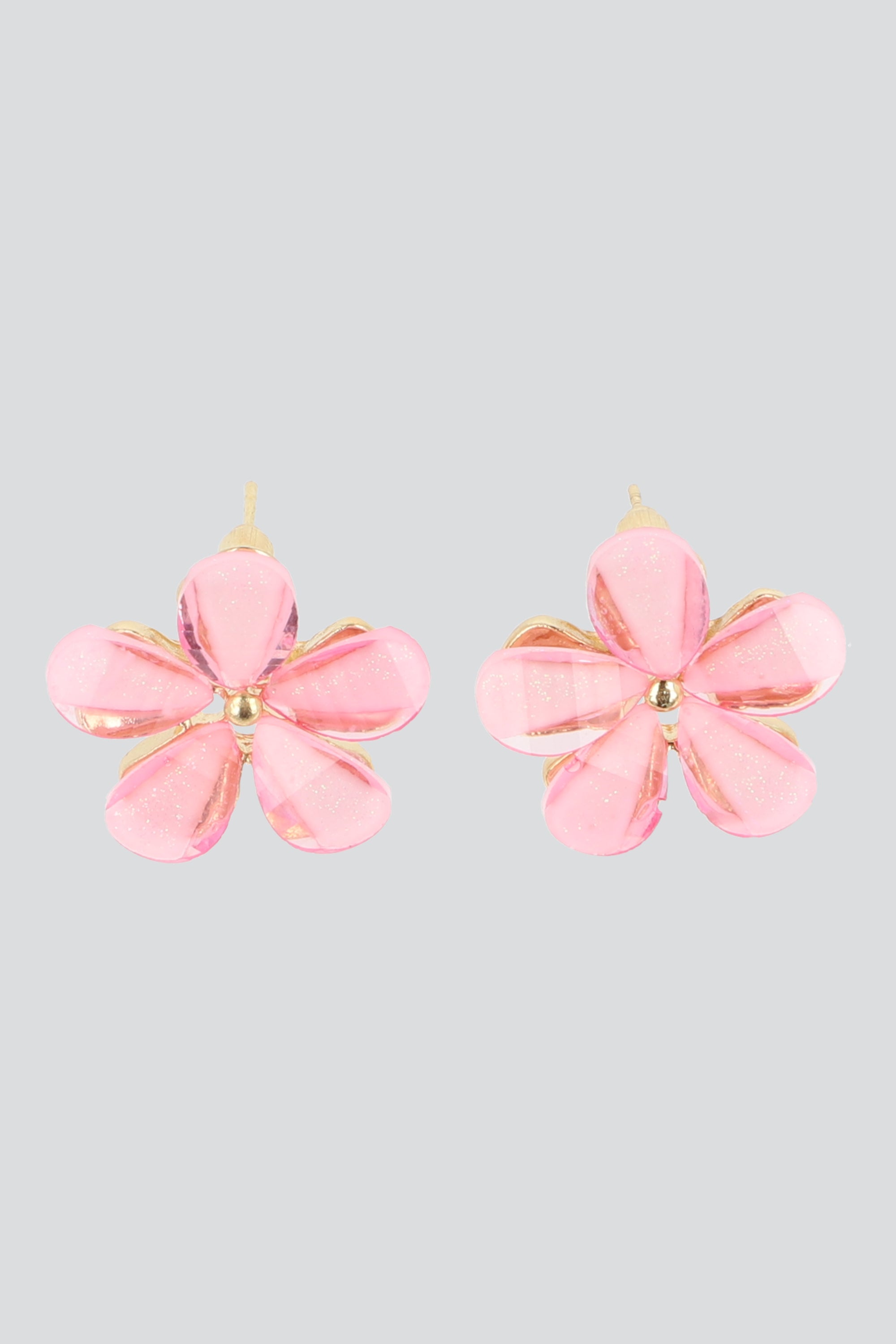 Aretes flor cristal ROSA