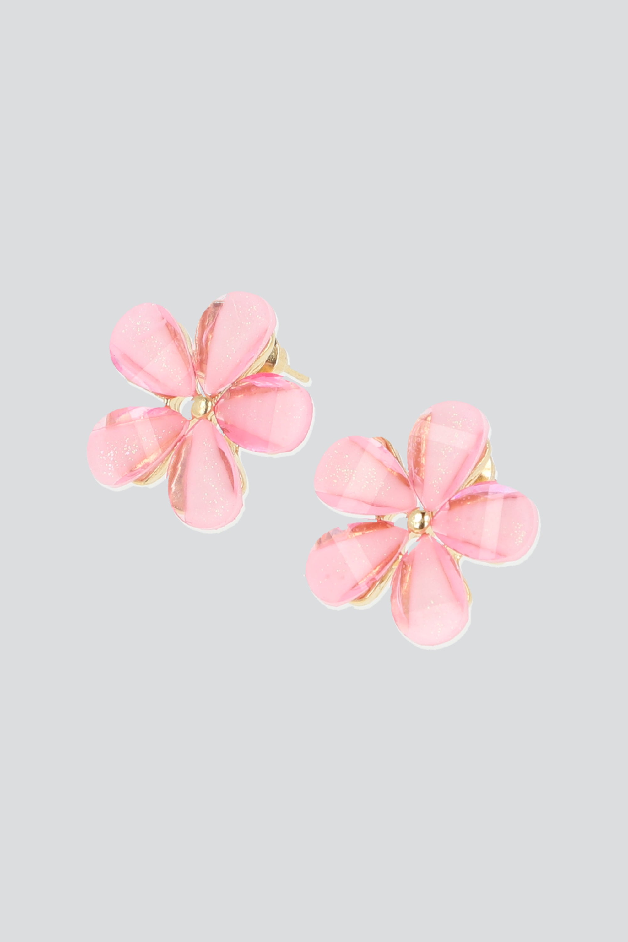 Aretes flor cristal ROSA