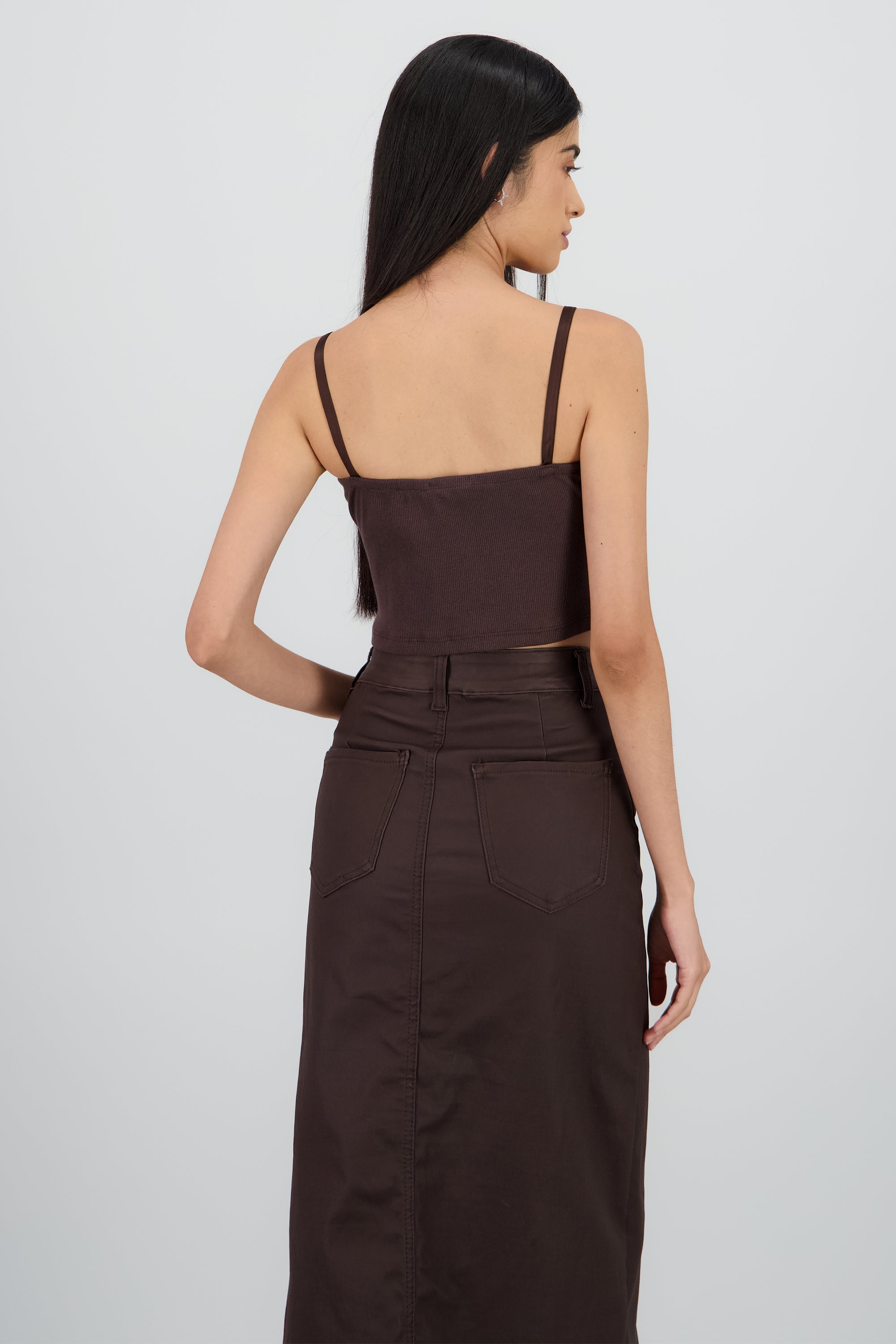 Corset copas tirantes rib CAFE OBSCURO