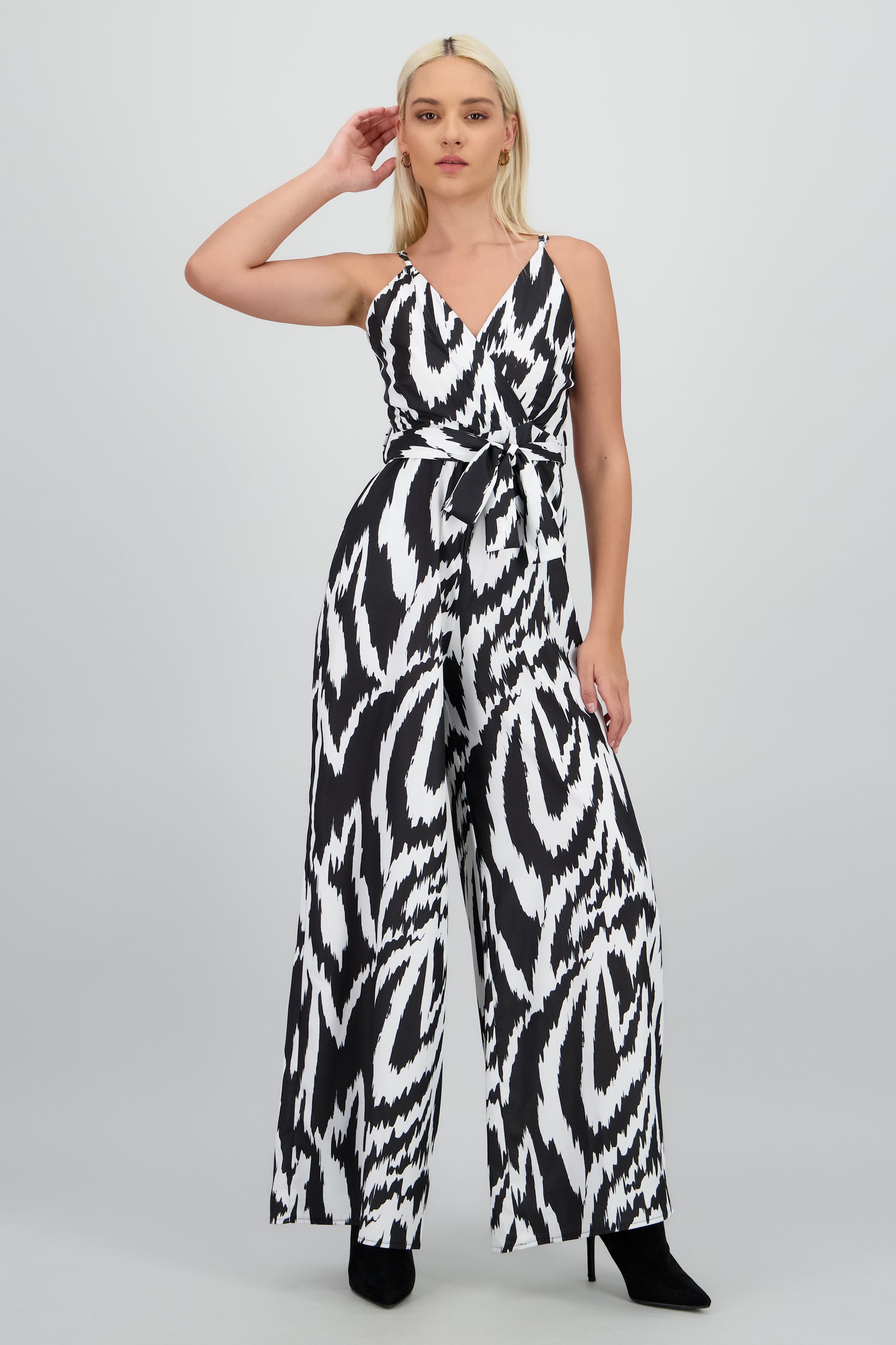 Jumpsuit tirantes detalle cruzado amplio NEGRO COMBO