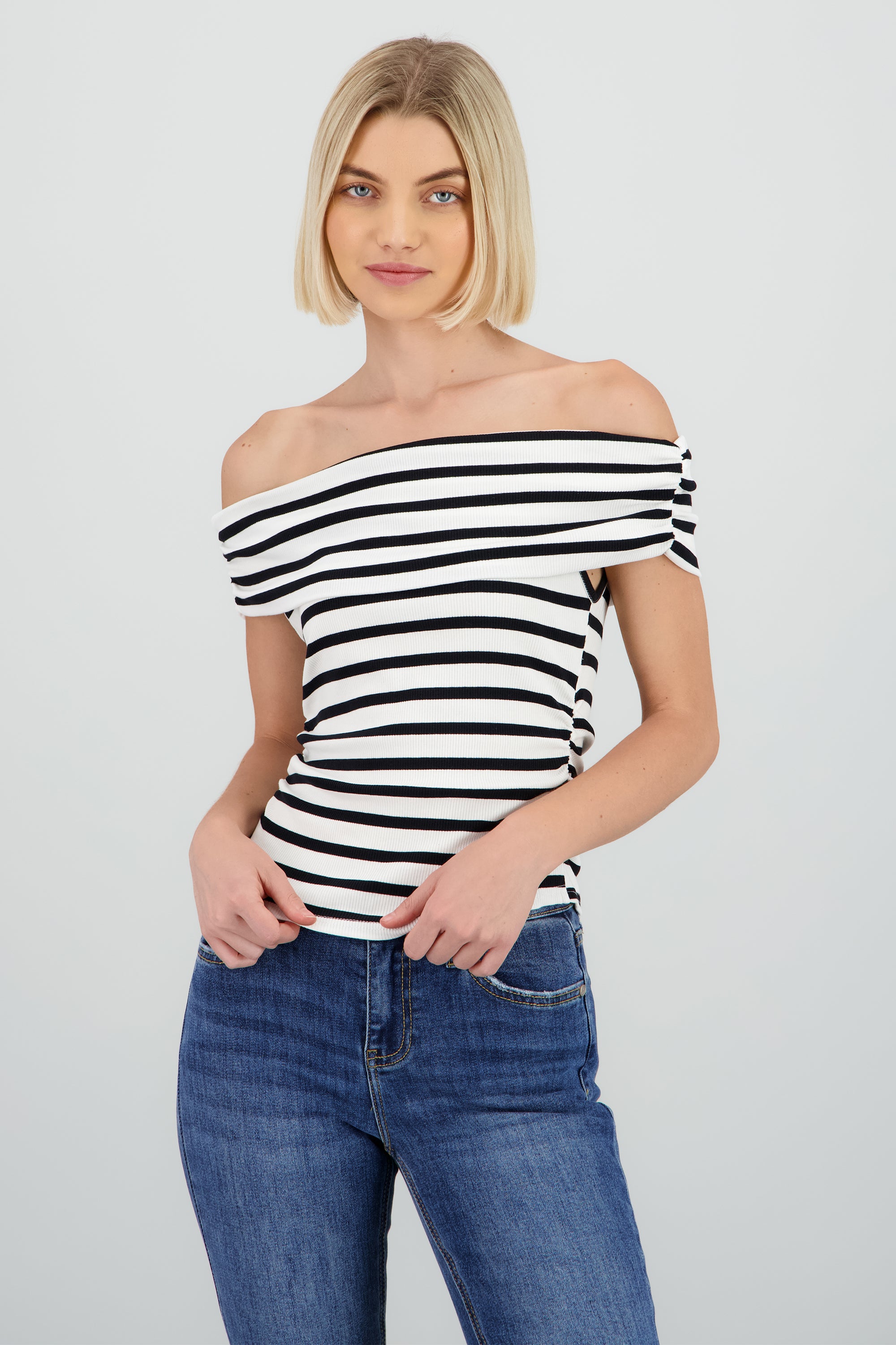 Top bandeau rayas NEGRO COMBO