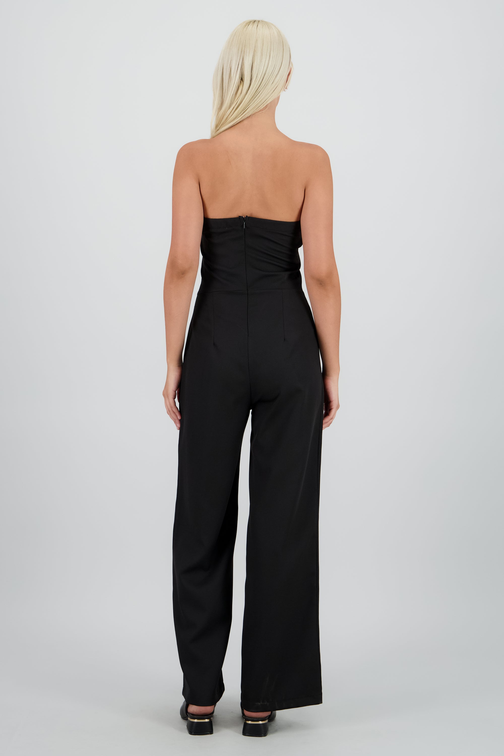 Jumpsuit strapples detalle moños NEGRO