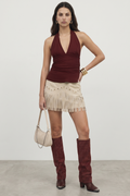 Top halter detalle pliegues