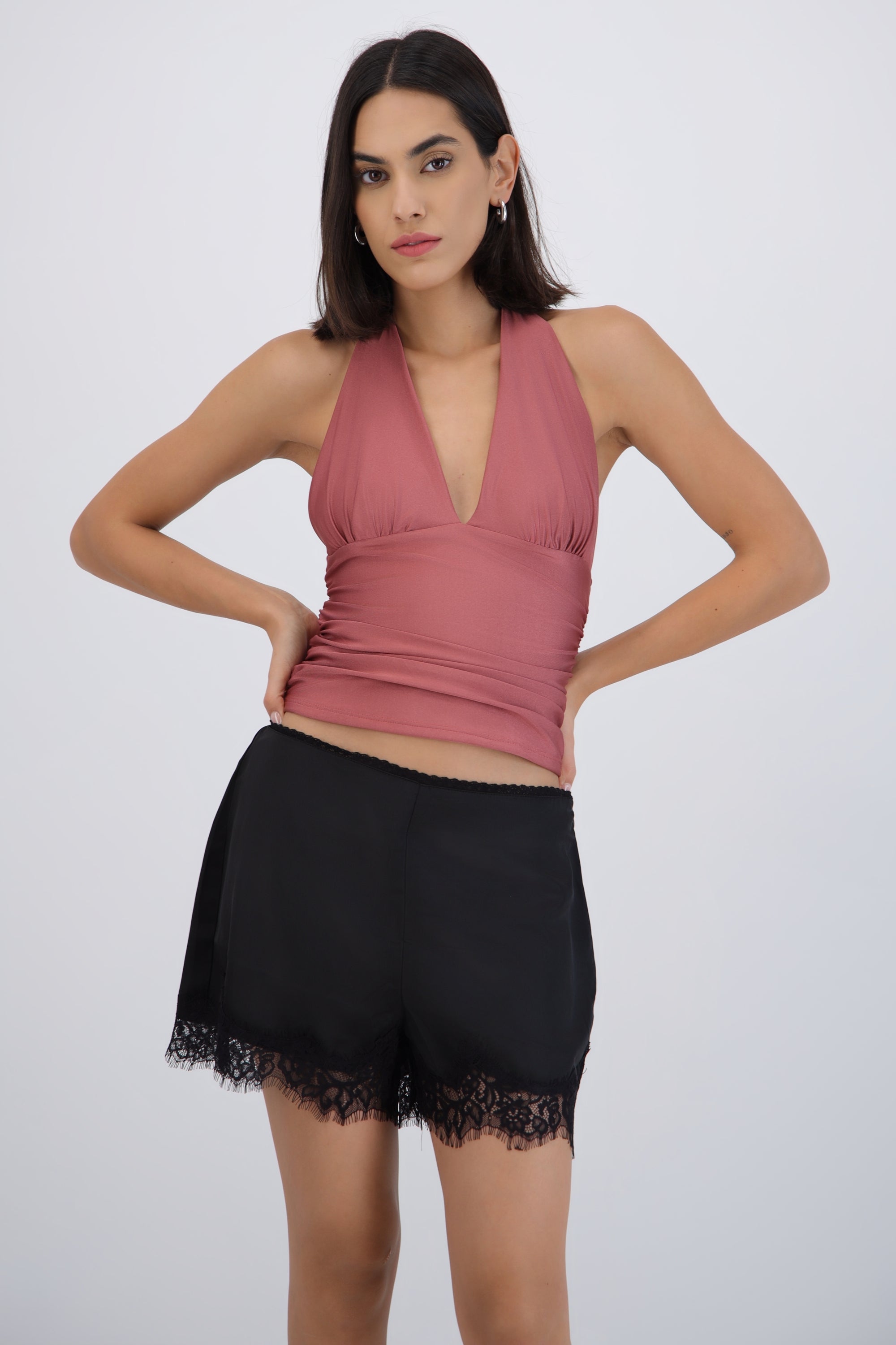 Top halter detalle pliegues