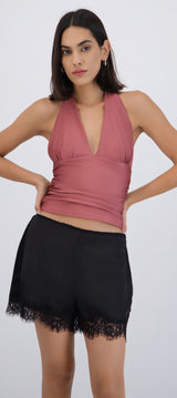 Top halter detalle pliegues