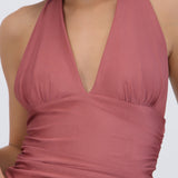 Top halter detalle pliegues