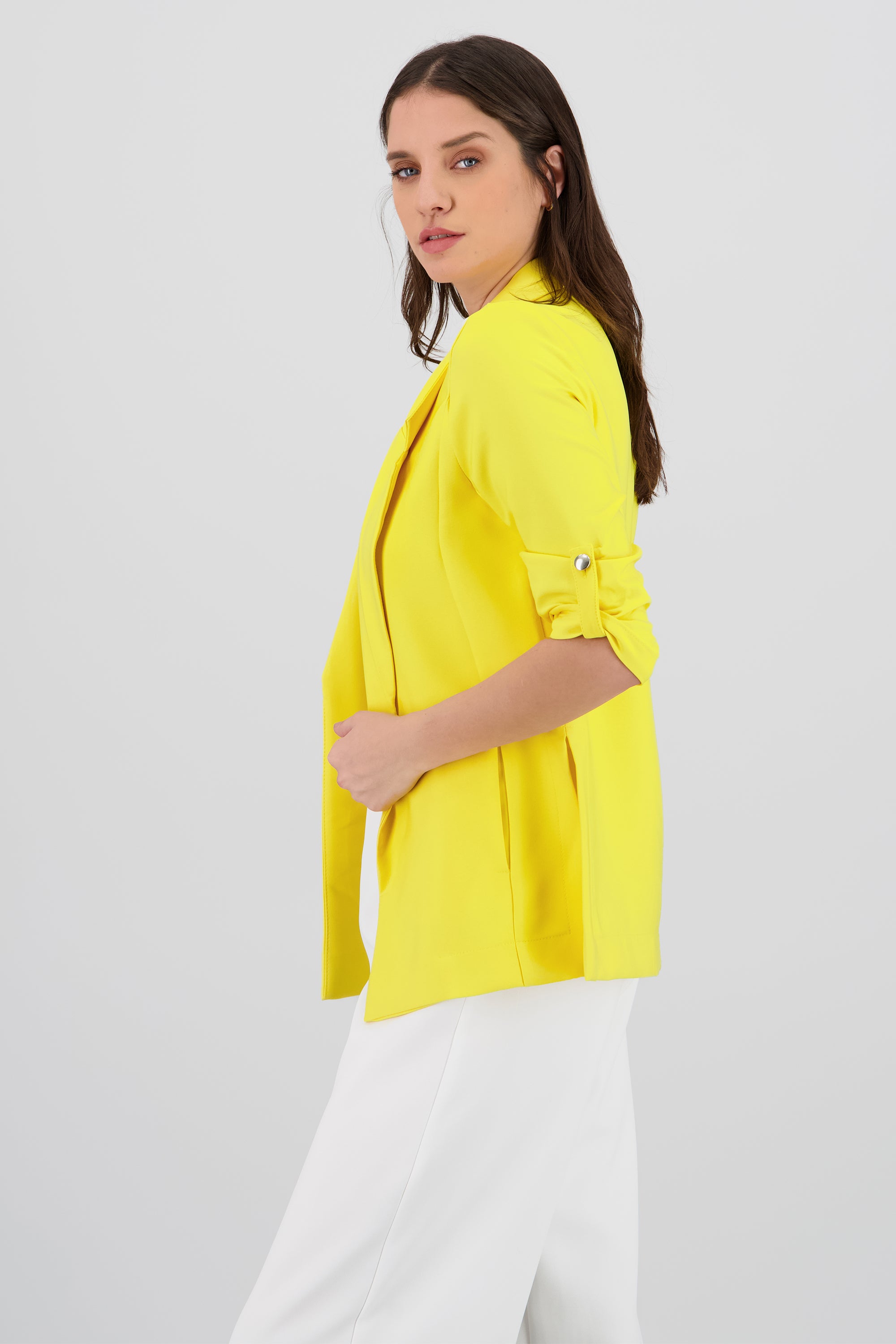 Saco Liso Manga Elevadores AMARILLO PASTEL