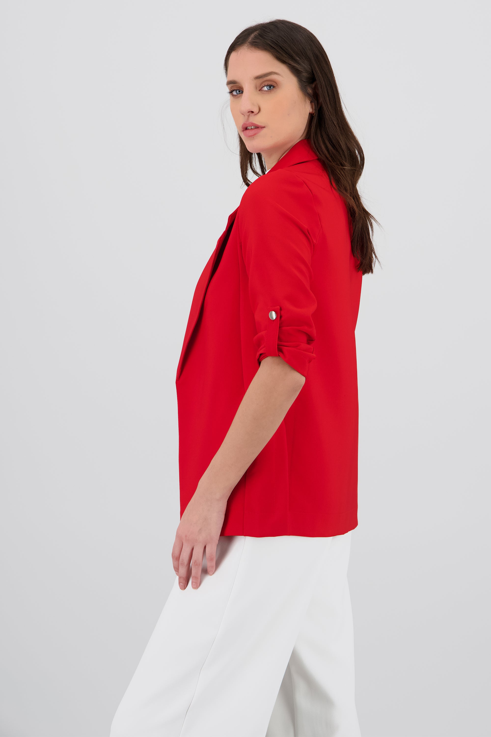 Saco Liso Manga Elevadores ROJO CEREZA