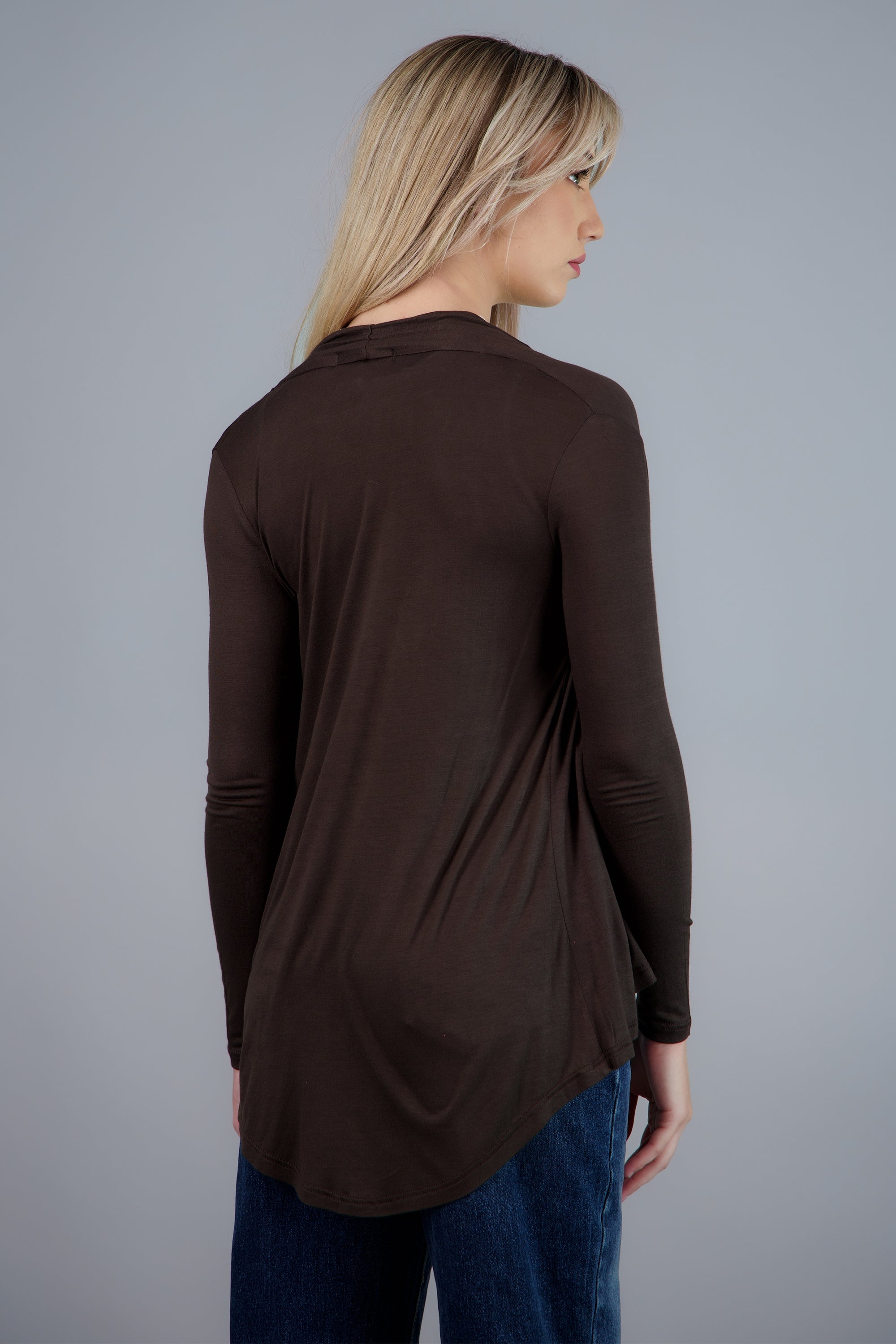 Cárdigan Corto Caída Cascada Manga Larga CAFE