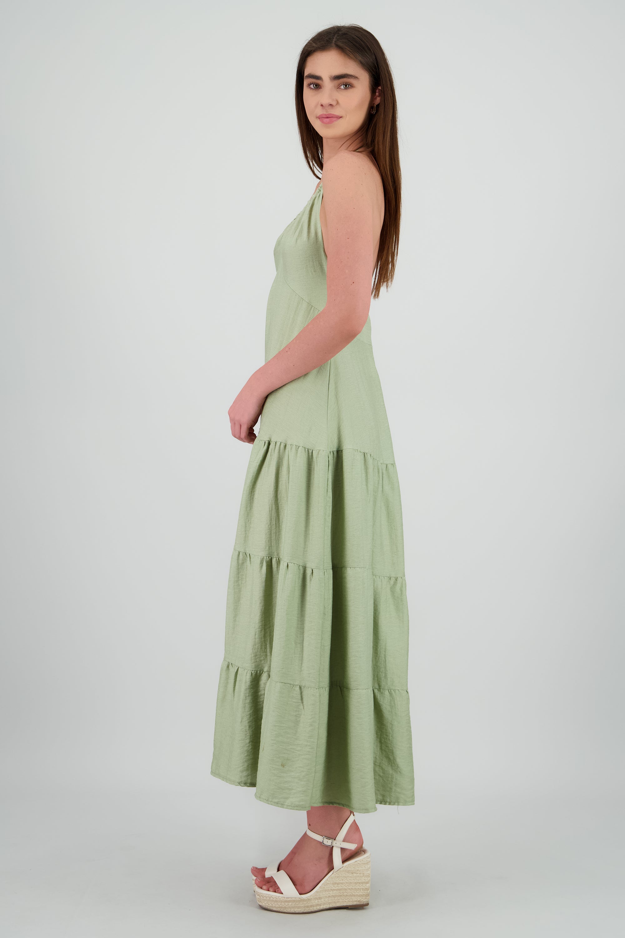Vestido maxi halter lino SAGE