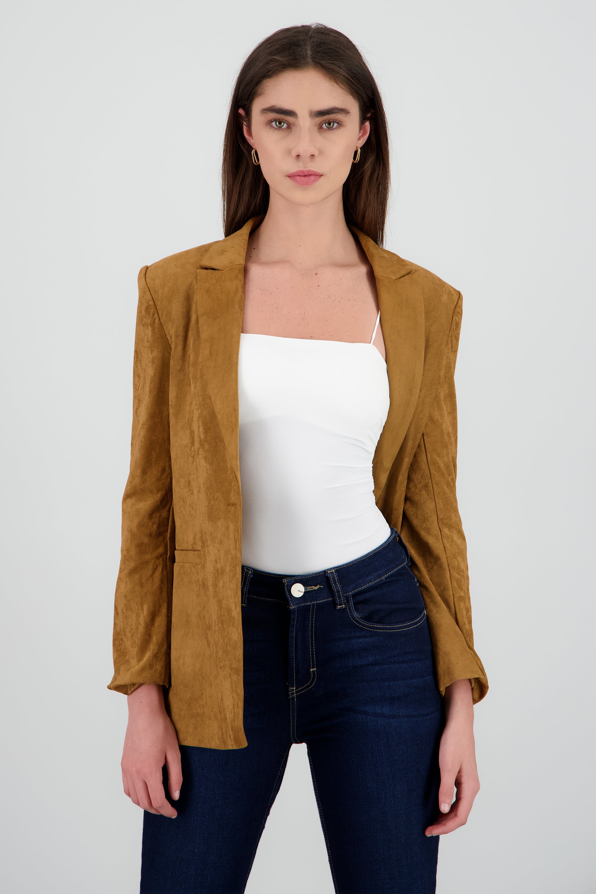 Saco de gamuza liso CAMELLO