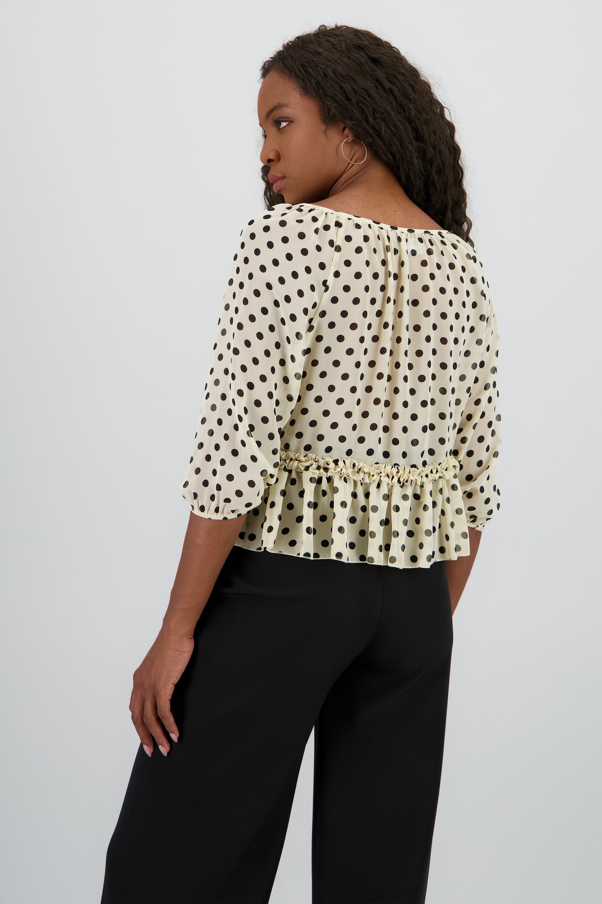 Blusa mangas abullonadas polkadots ARENA