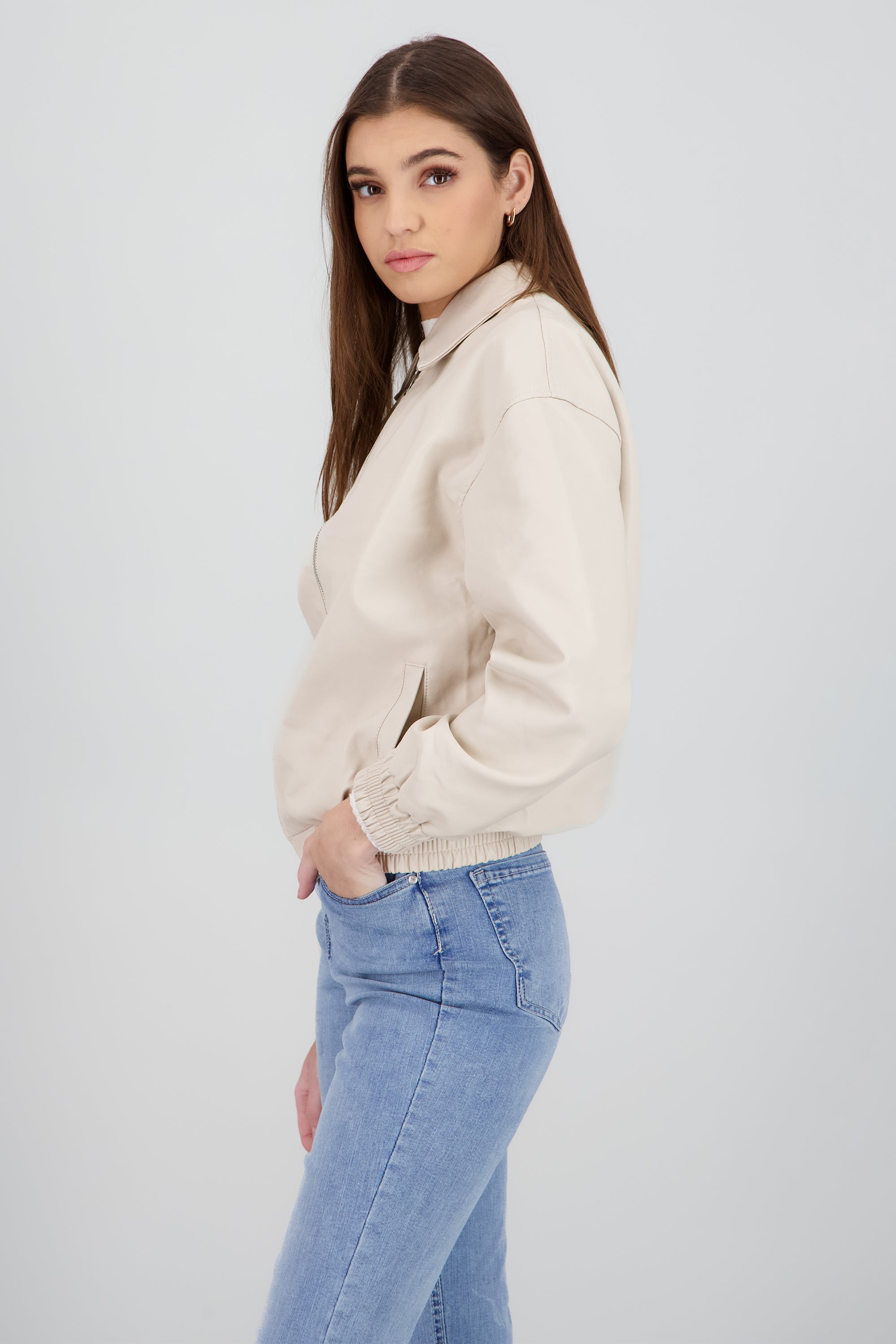 Bomber oversize pu CREMA