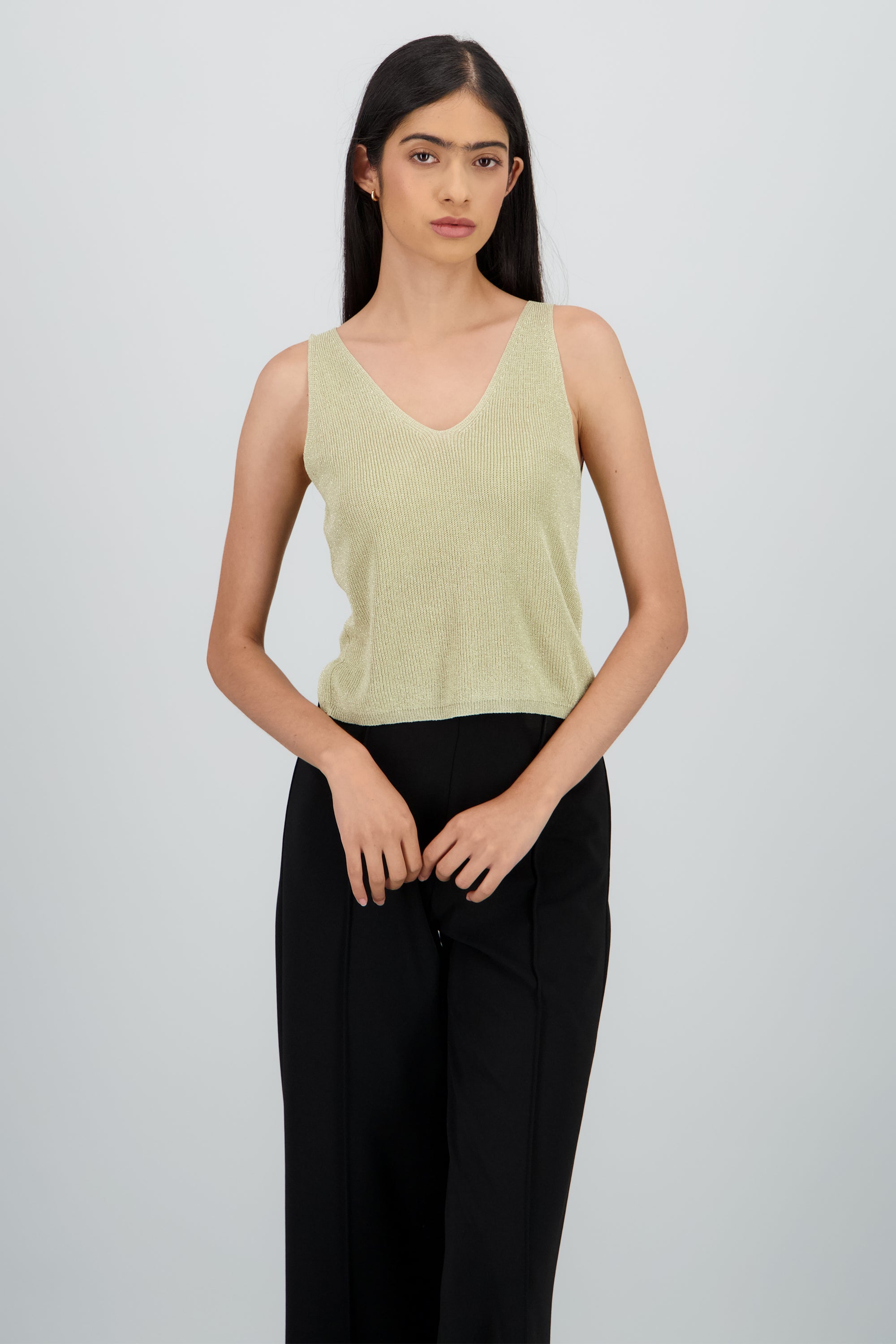 Top con brillos AMARILLO