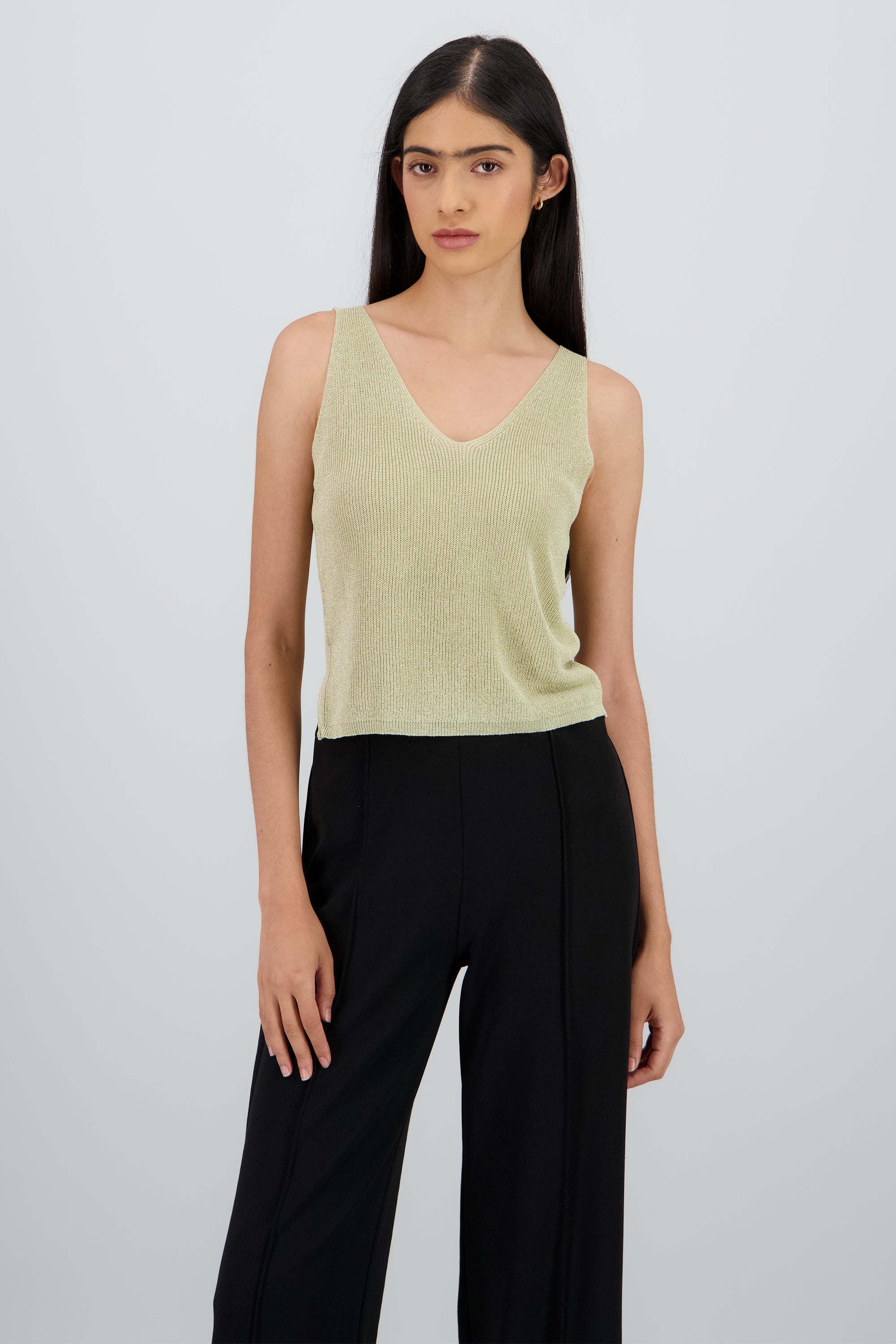 Top con brillos AMARILLO