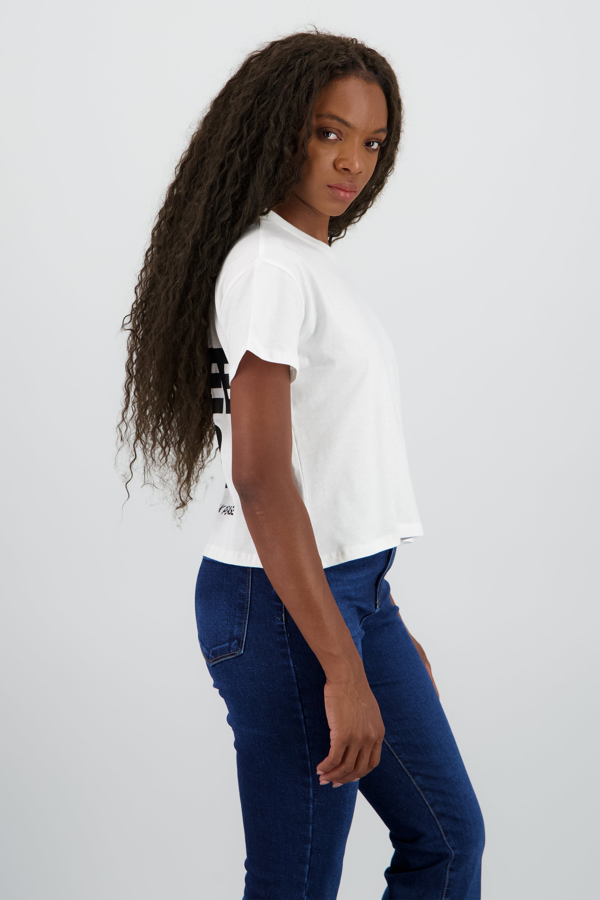 Playera boxy iced coffee BLANCO