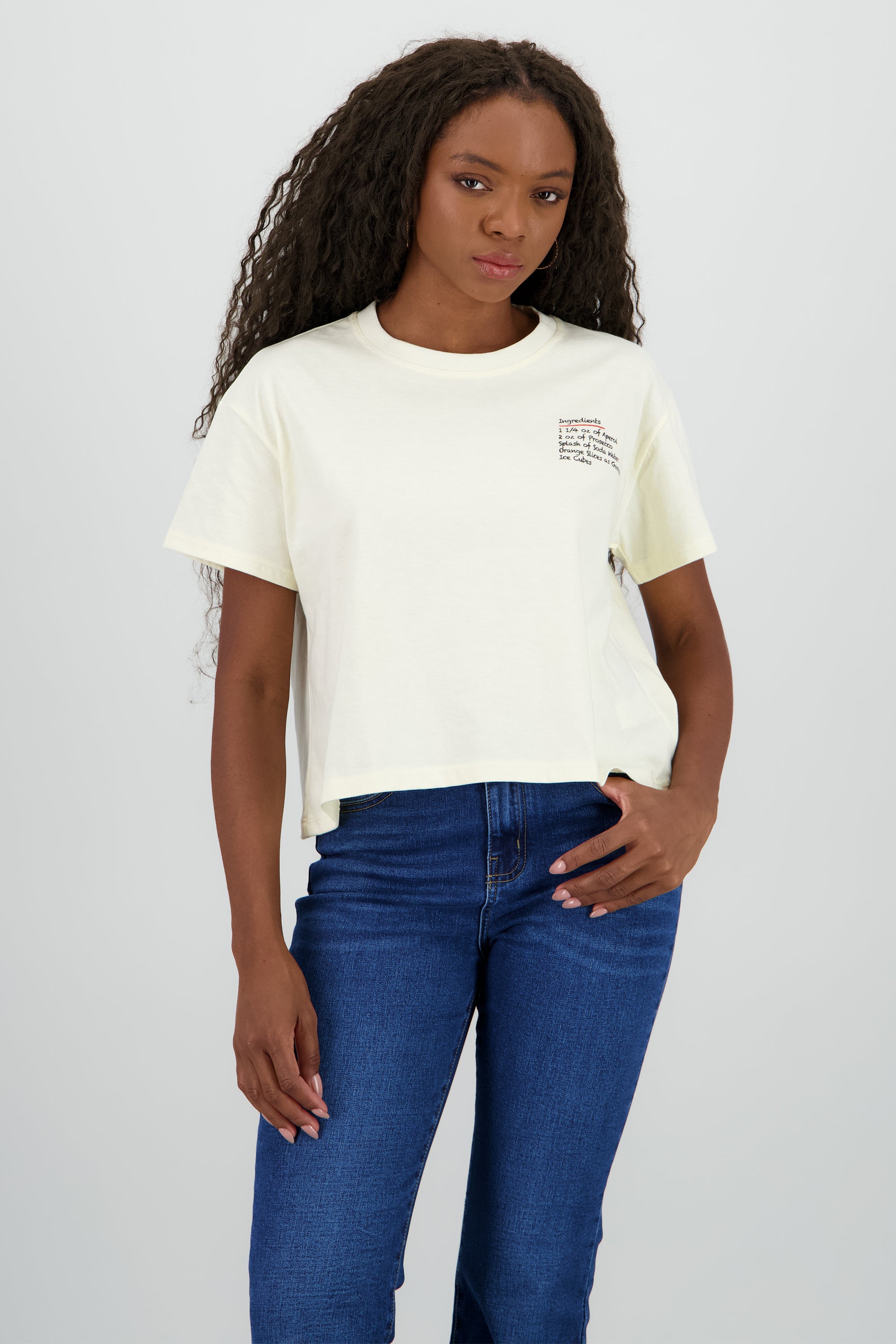 Playera boxy orange spritz BEIGE