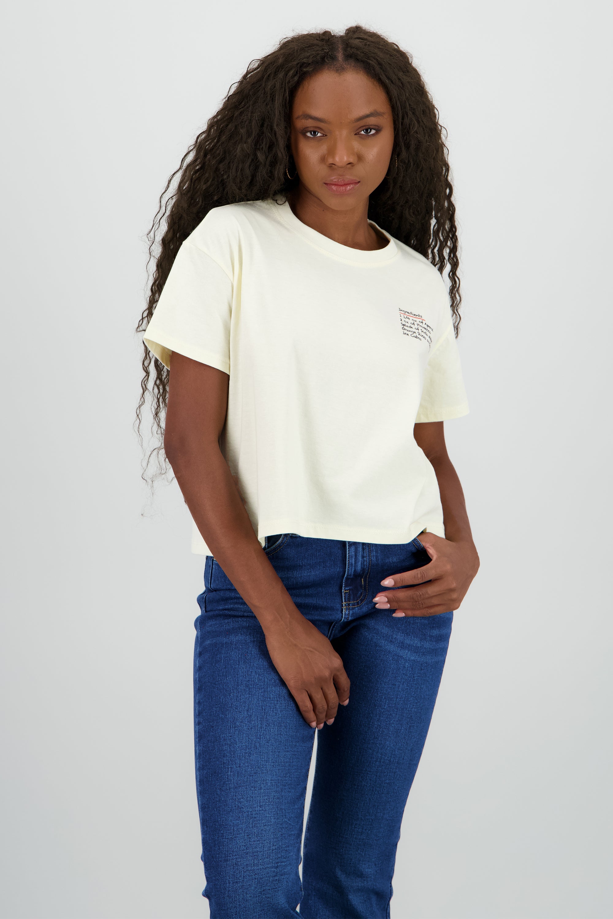 Playera boxy orange spritz BEIGE