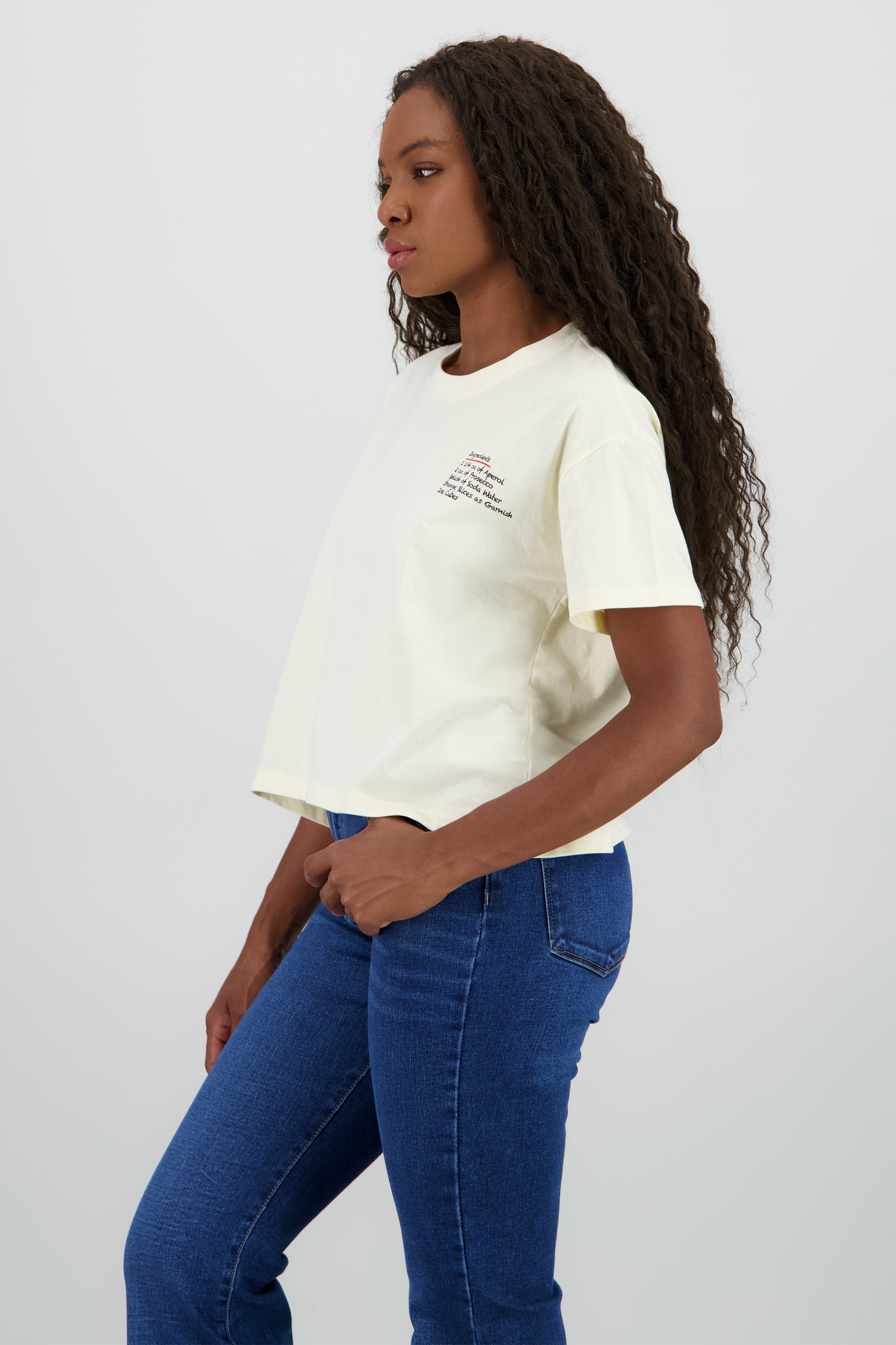 Playera boxy orange spritz BEIGE