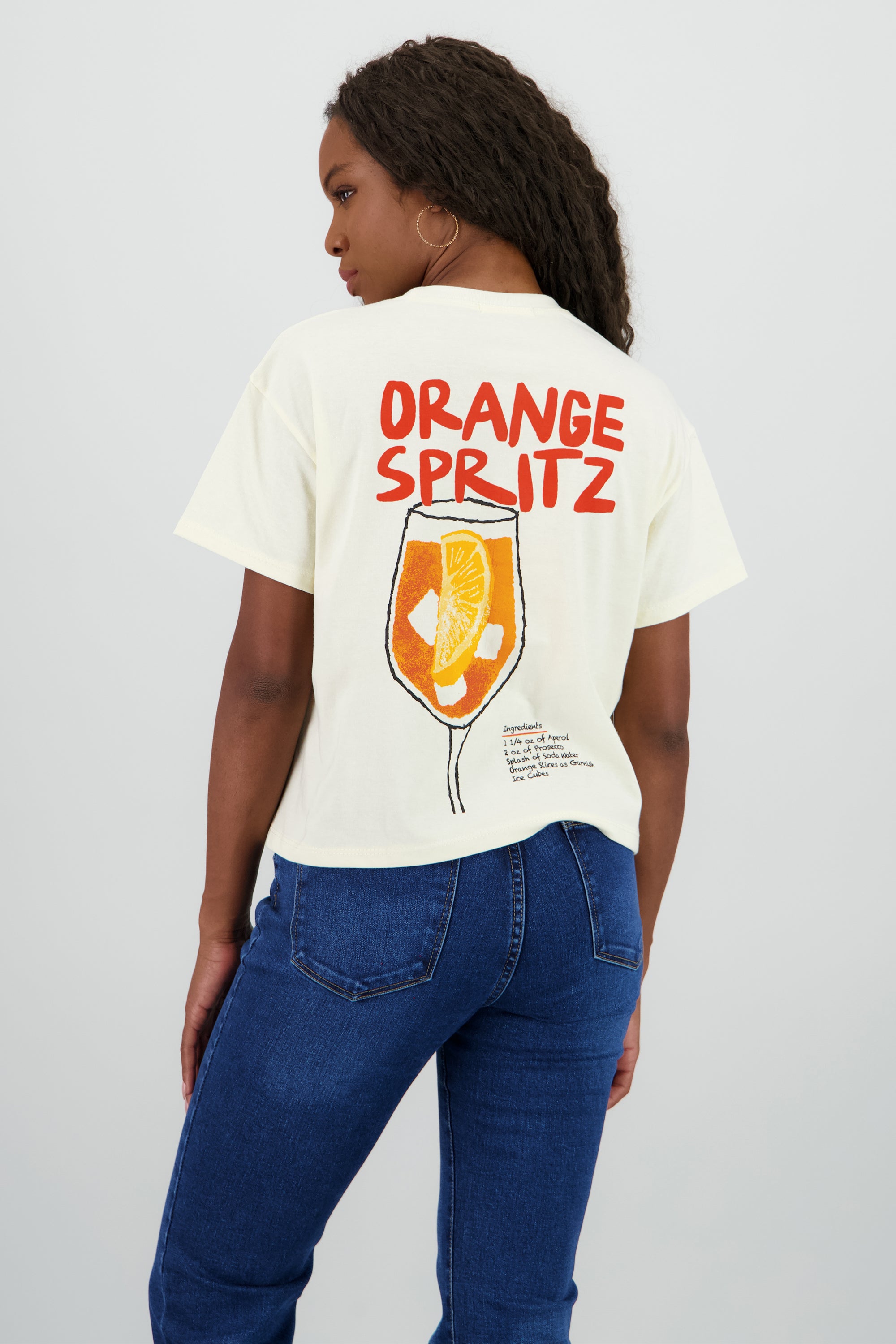 Playera boxy orange spritz BEIGE