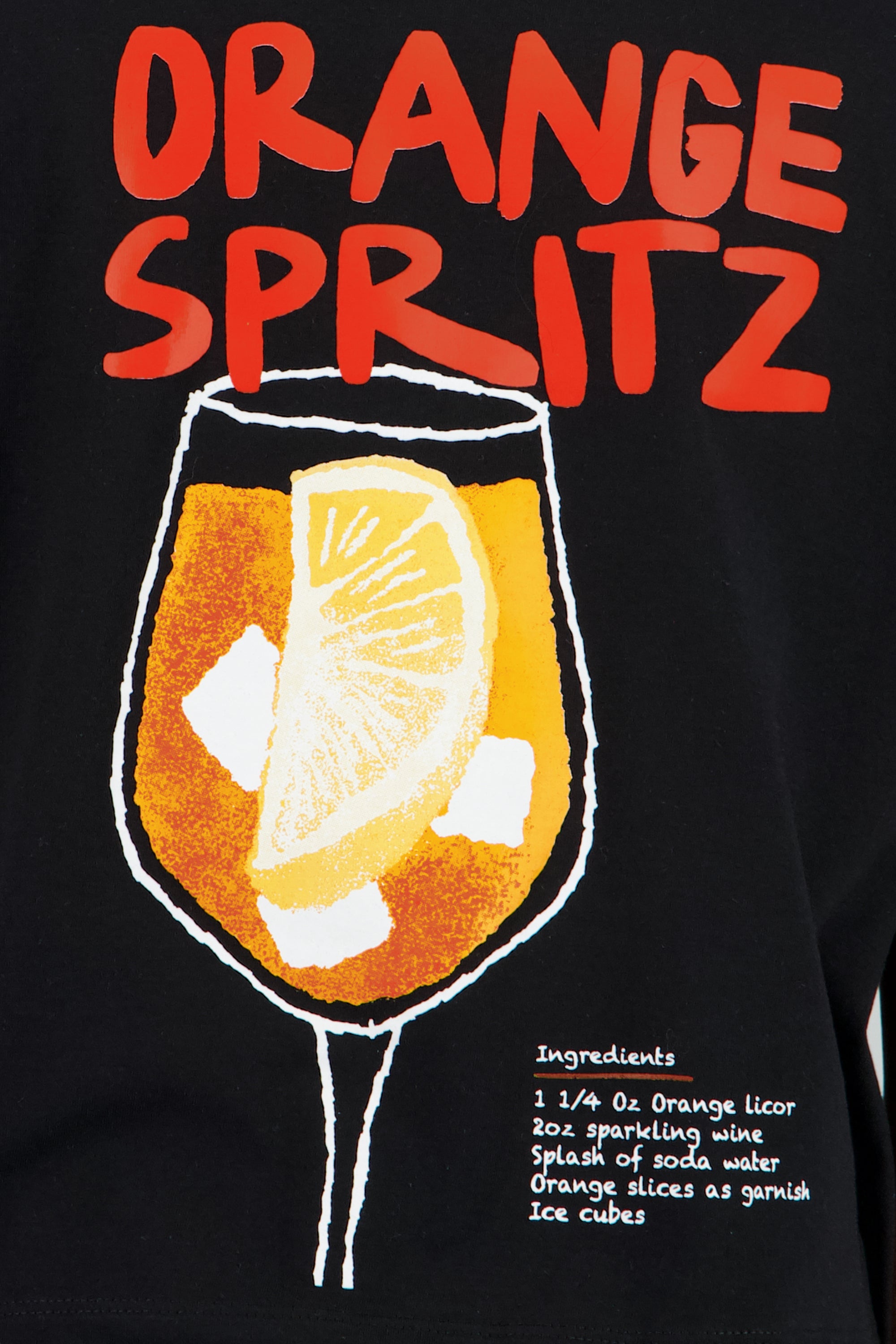 Playera boxy orange spritz NEGRO