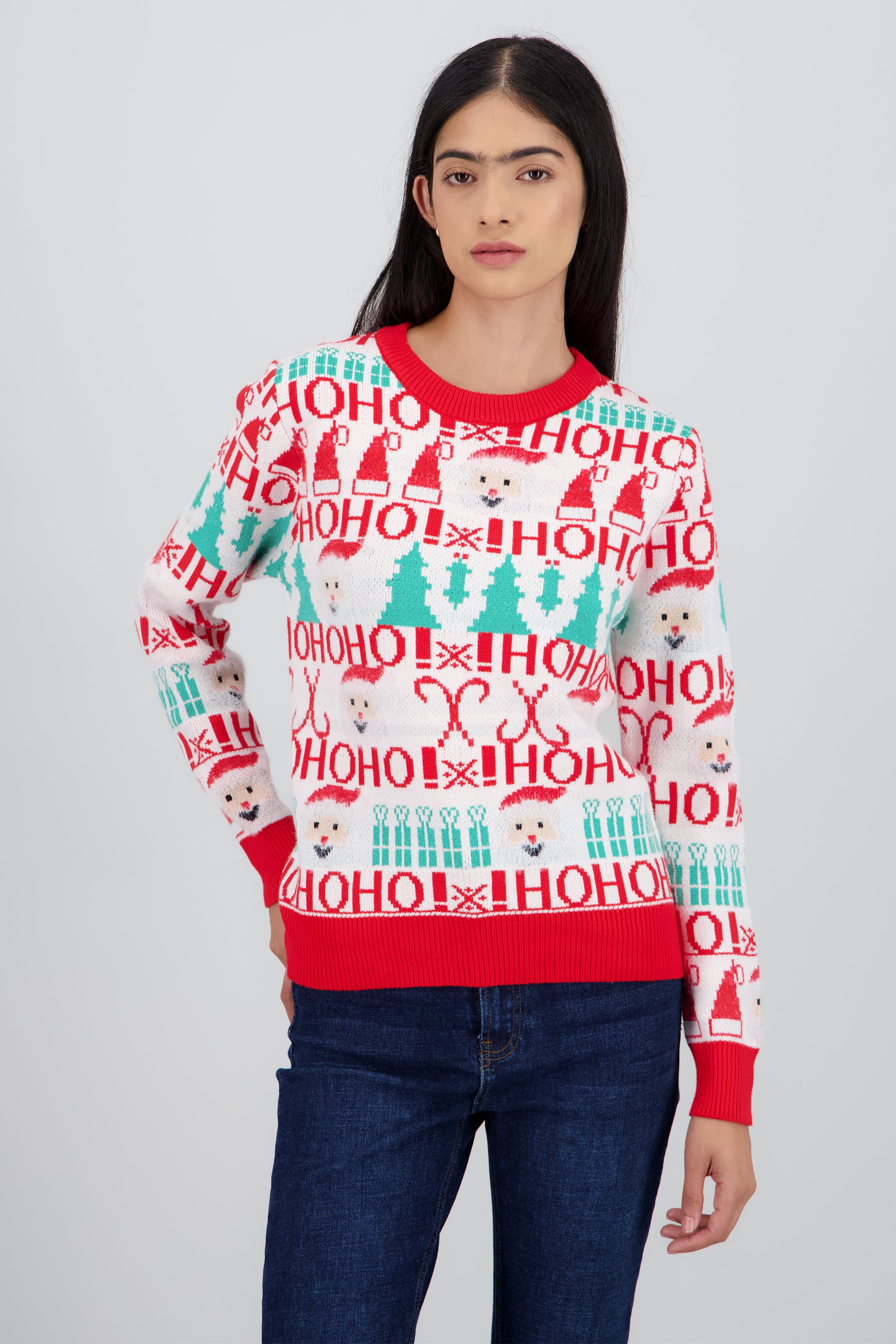 Sueter navidad hoho ROJO COMBO
