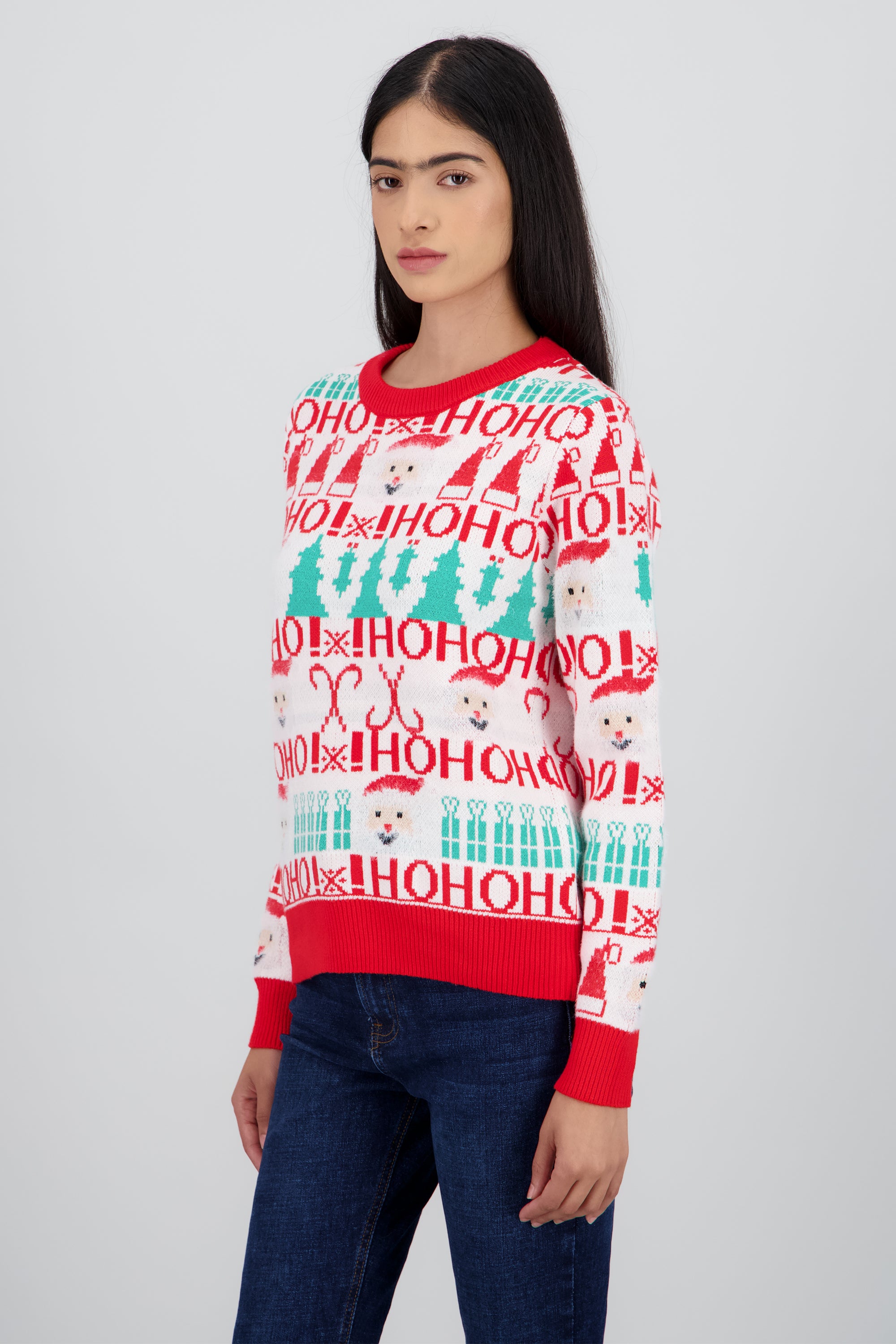 Sueter navidad hoho ROJO COMBO