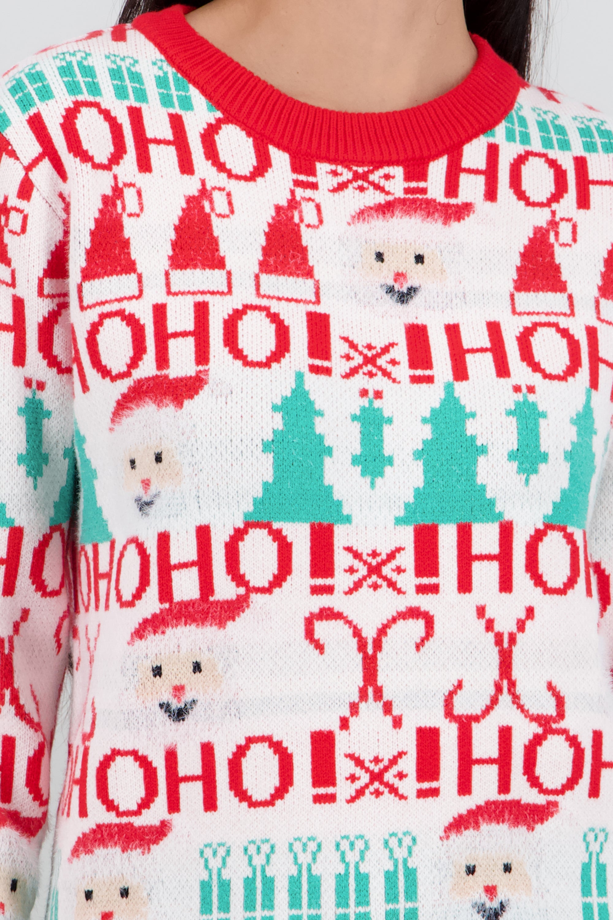 Sueter navidad hoho ROJO COMBO
