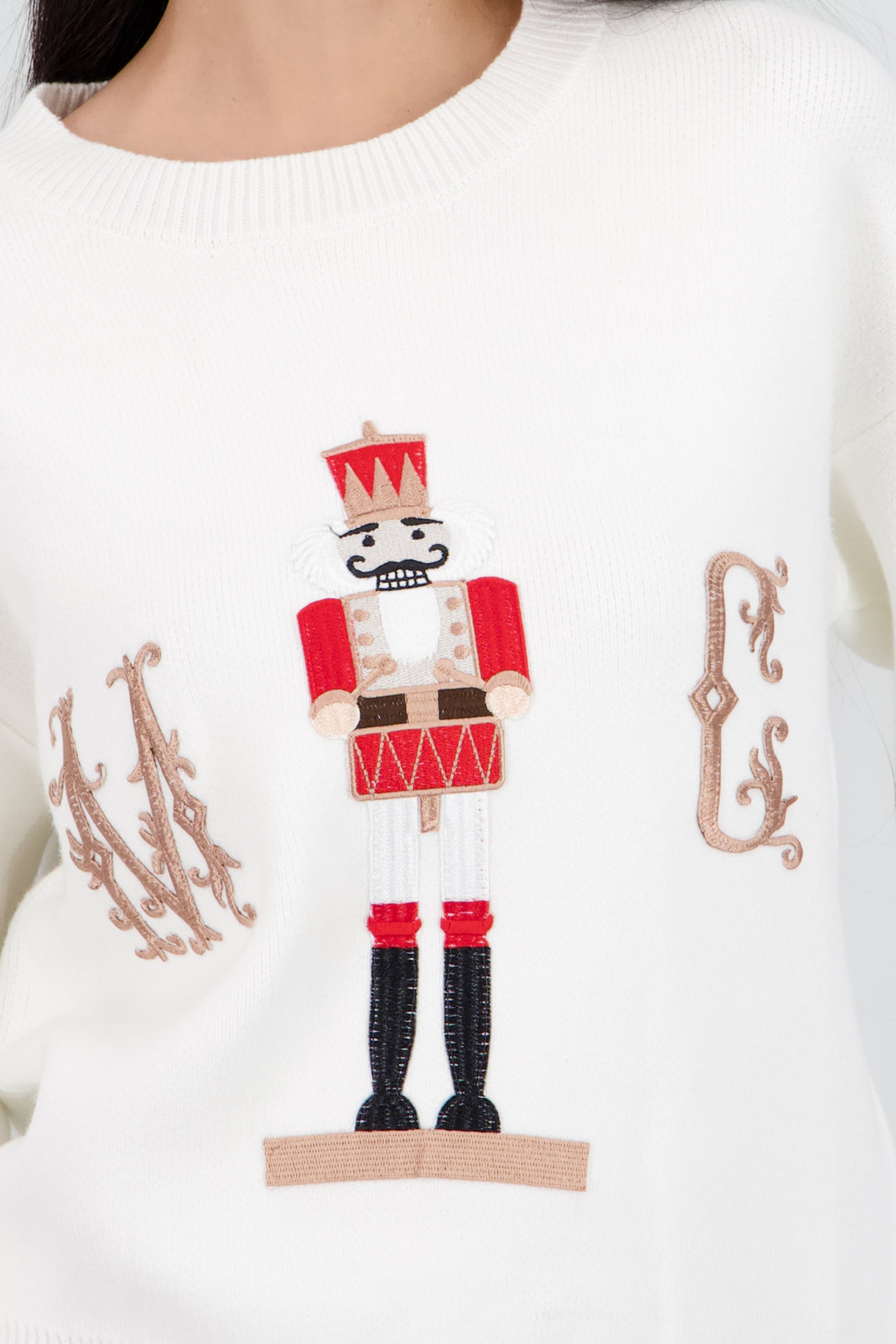 Sueter cascanueces liso ROJO COMBO
