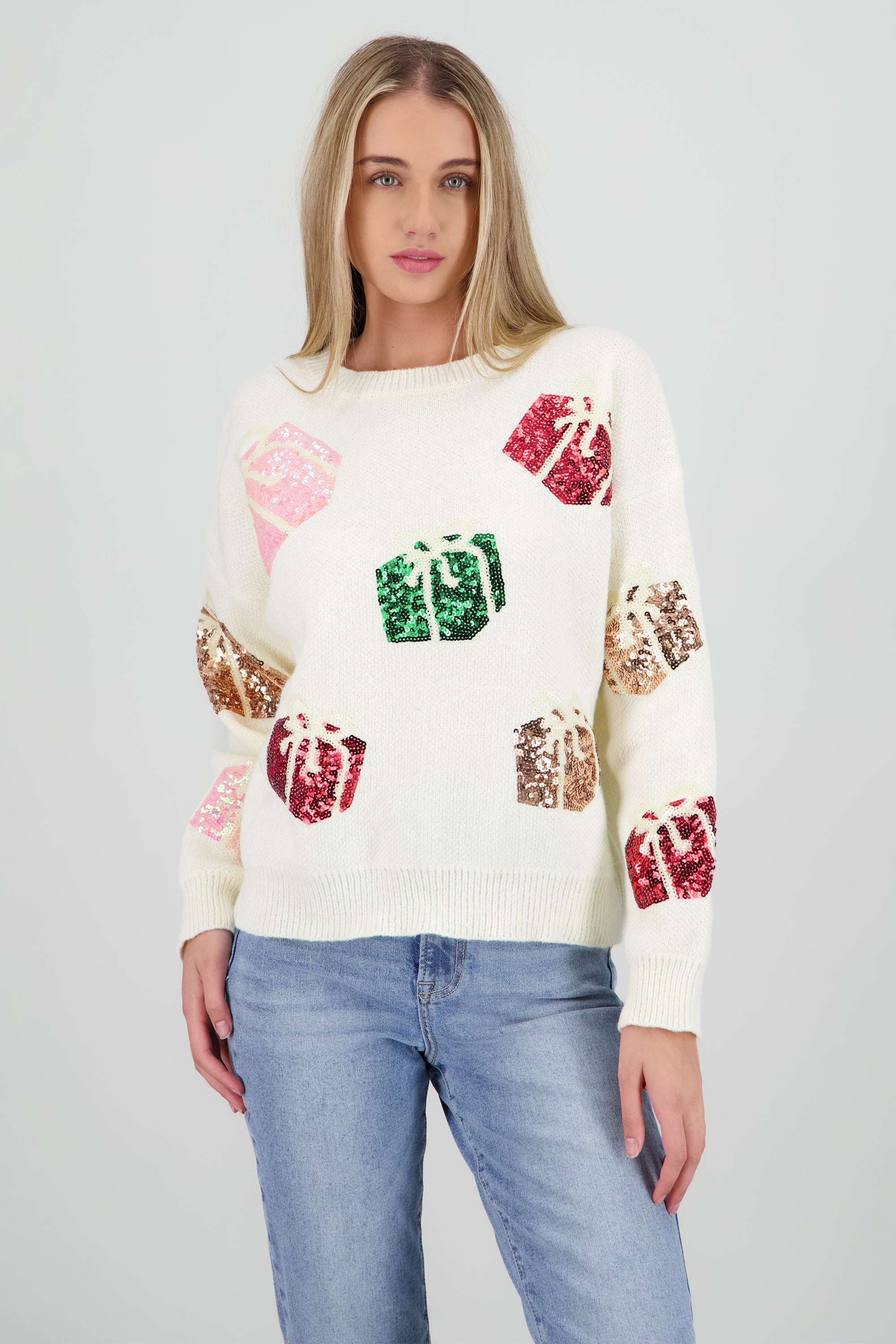 Sueter navidad regalos HUESO