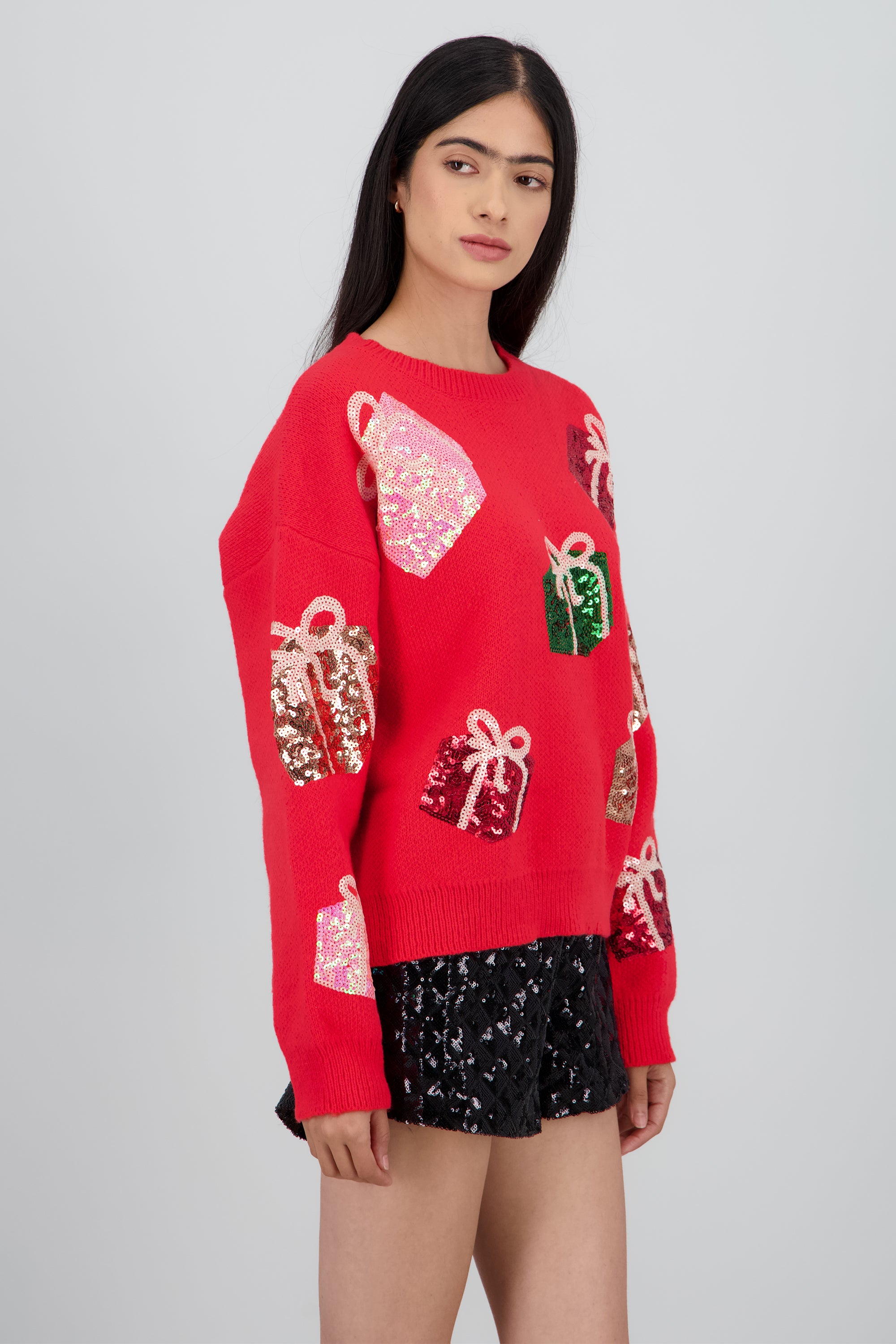 Sueter navidad regalos ROJO