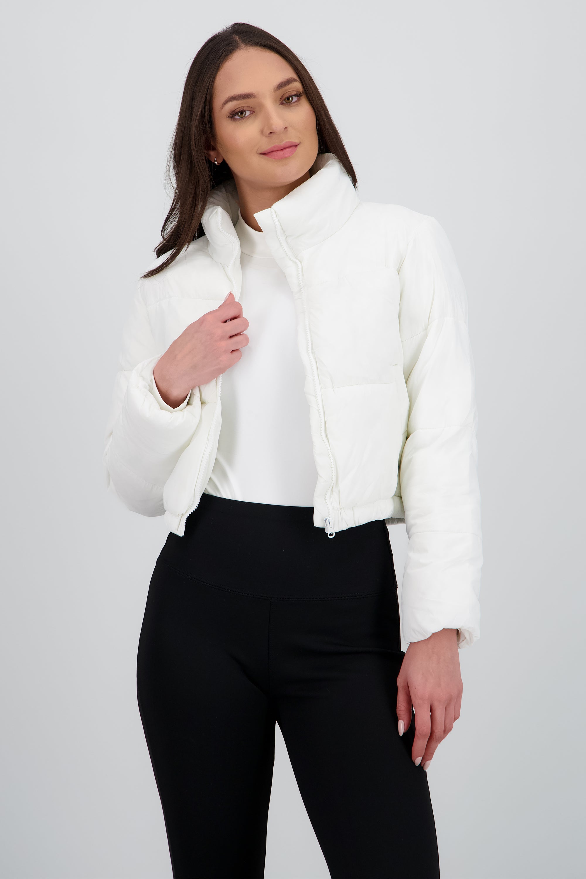 Chamarra capitonada lisa BLANCO