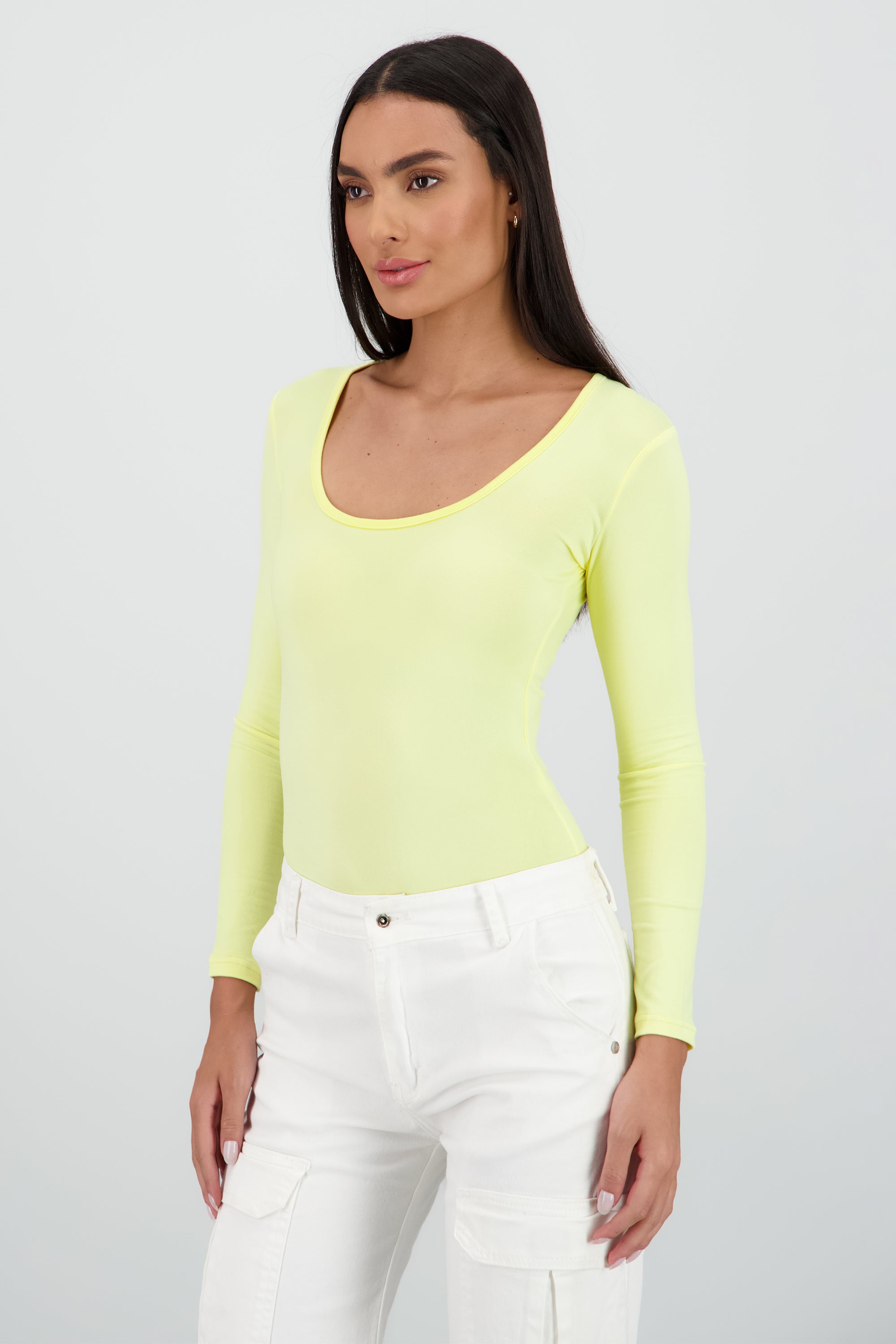 Bodysuit Liso Escote Cuadrado AMARILLO PASTEL