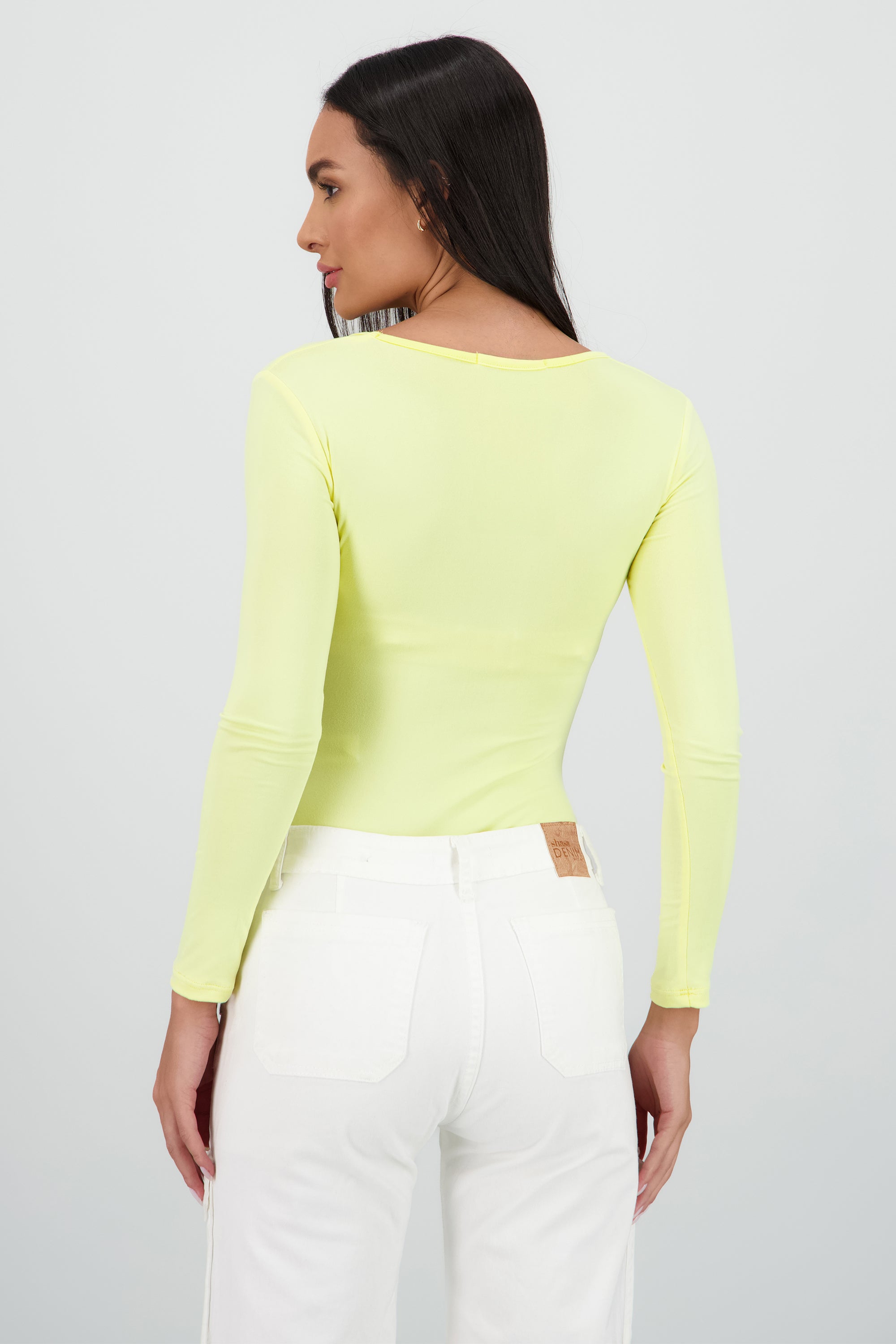 Bodysuit Liso Escote Cuadrado AMARILLO PASTEL