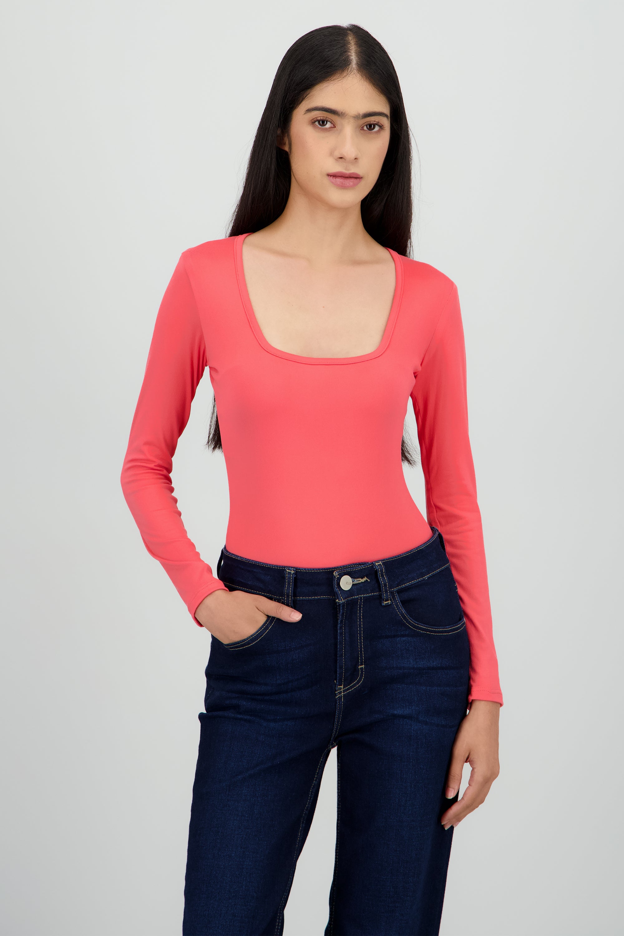 Bodysuit Liso Escote Cuadrado CORAL