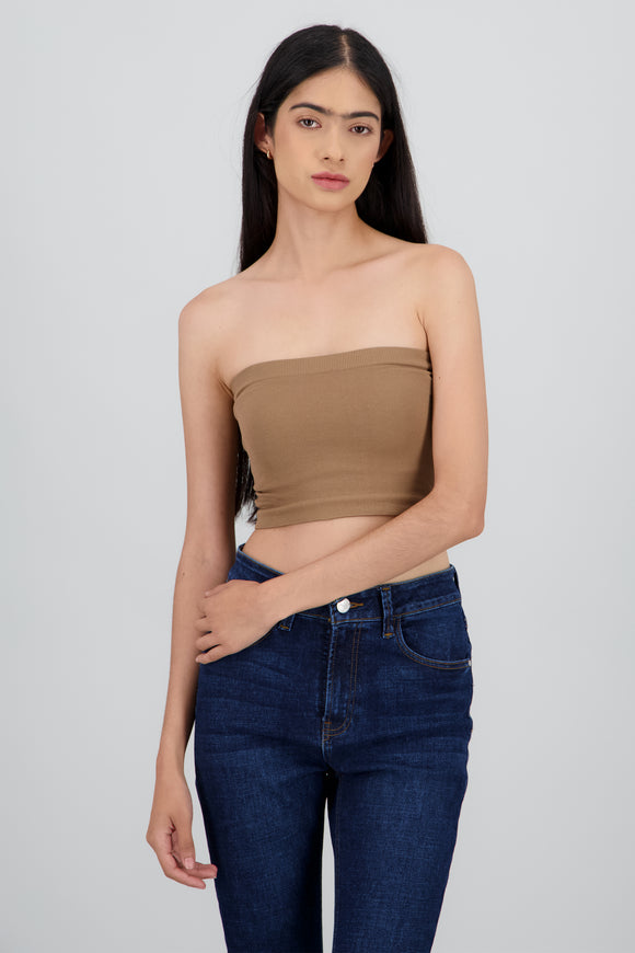 Top Tubo Elástico Acanalado