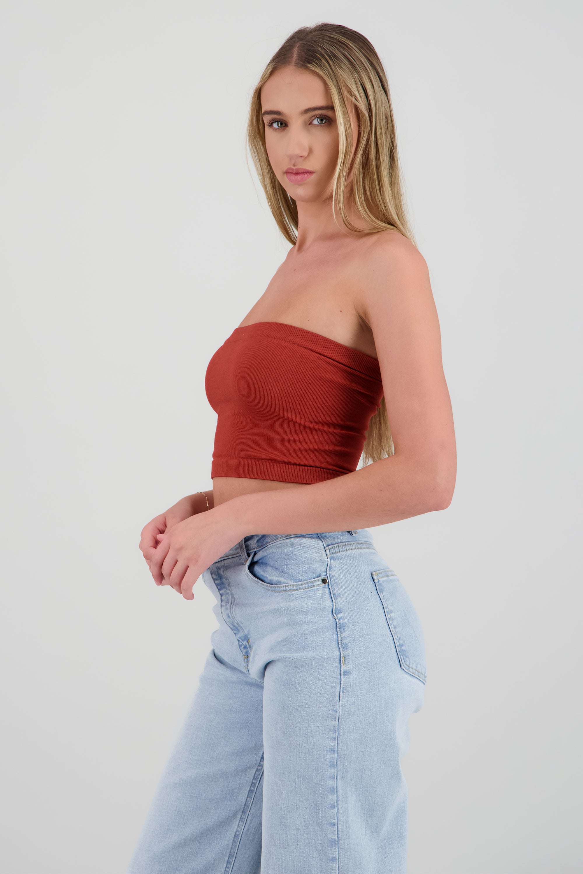 Top Tubo Elástico Acanalado LADRILLO