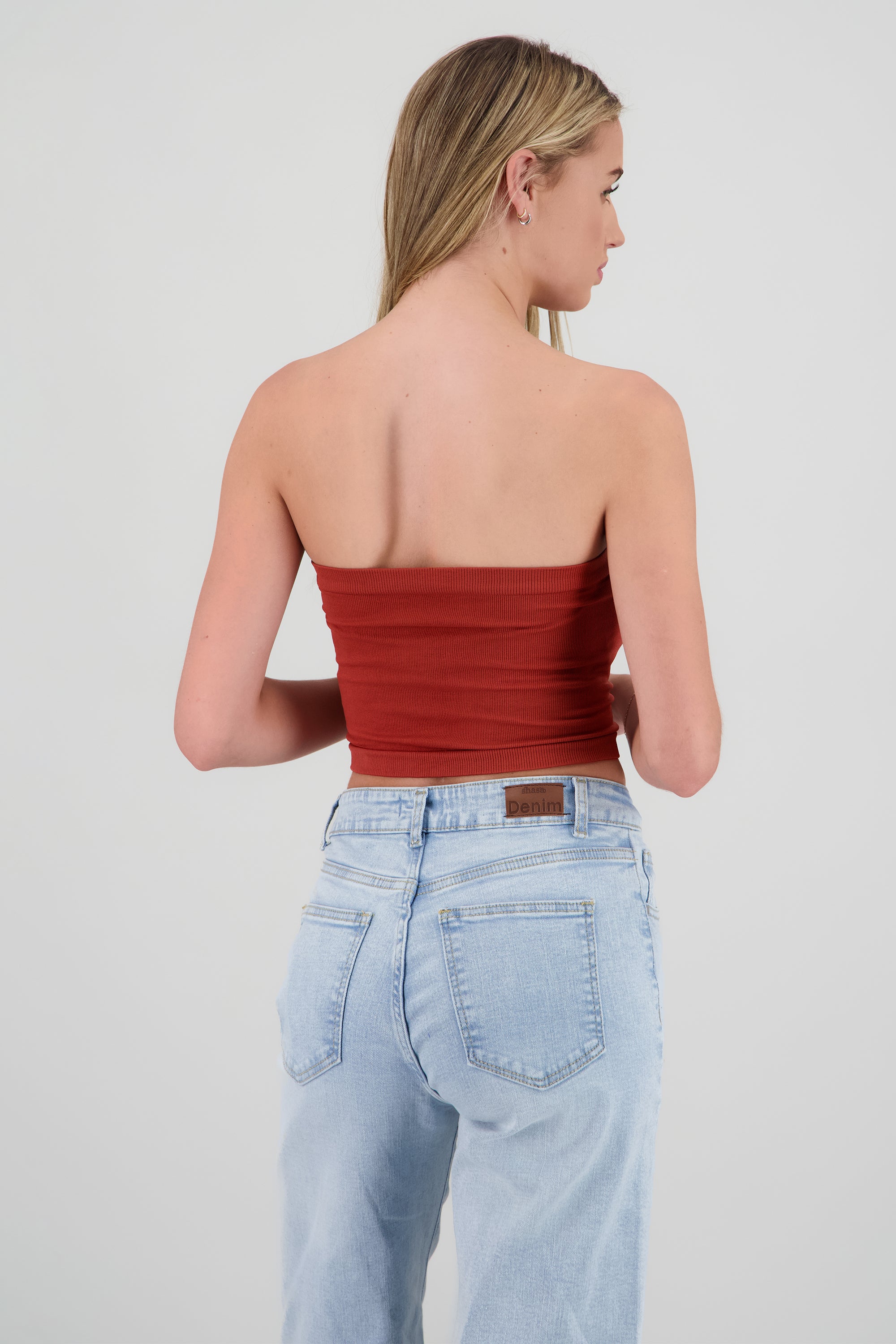 Top Tubo Elástico Acanalado LADRILLO