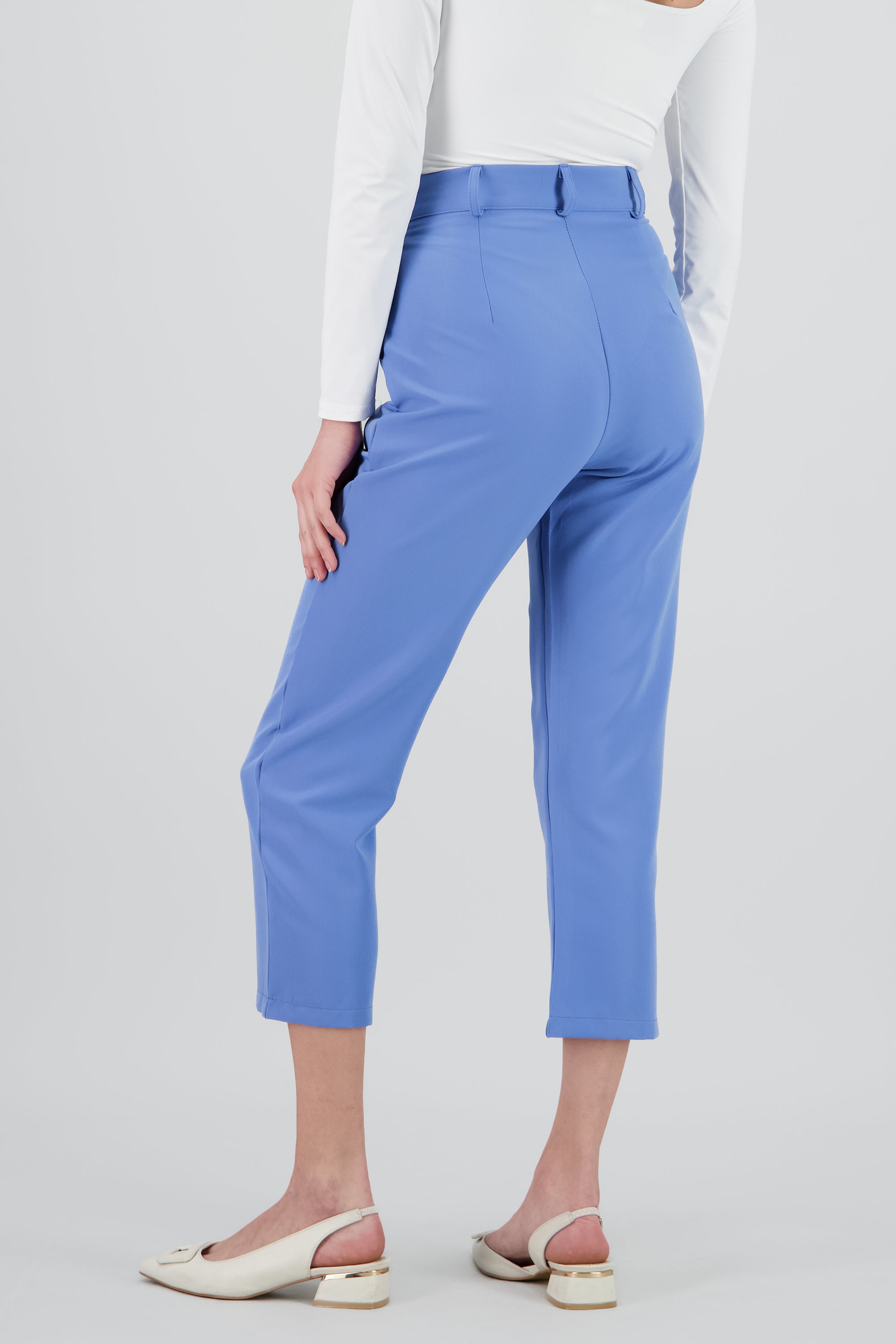 Pantalón Cintura Alta Capri Bolsas INDIGO